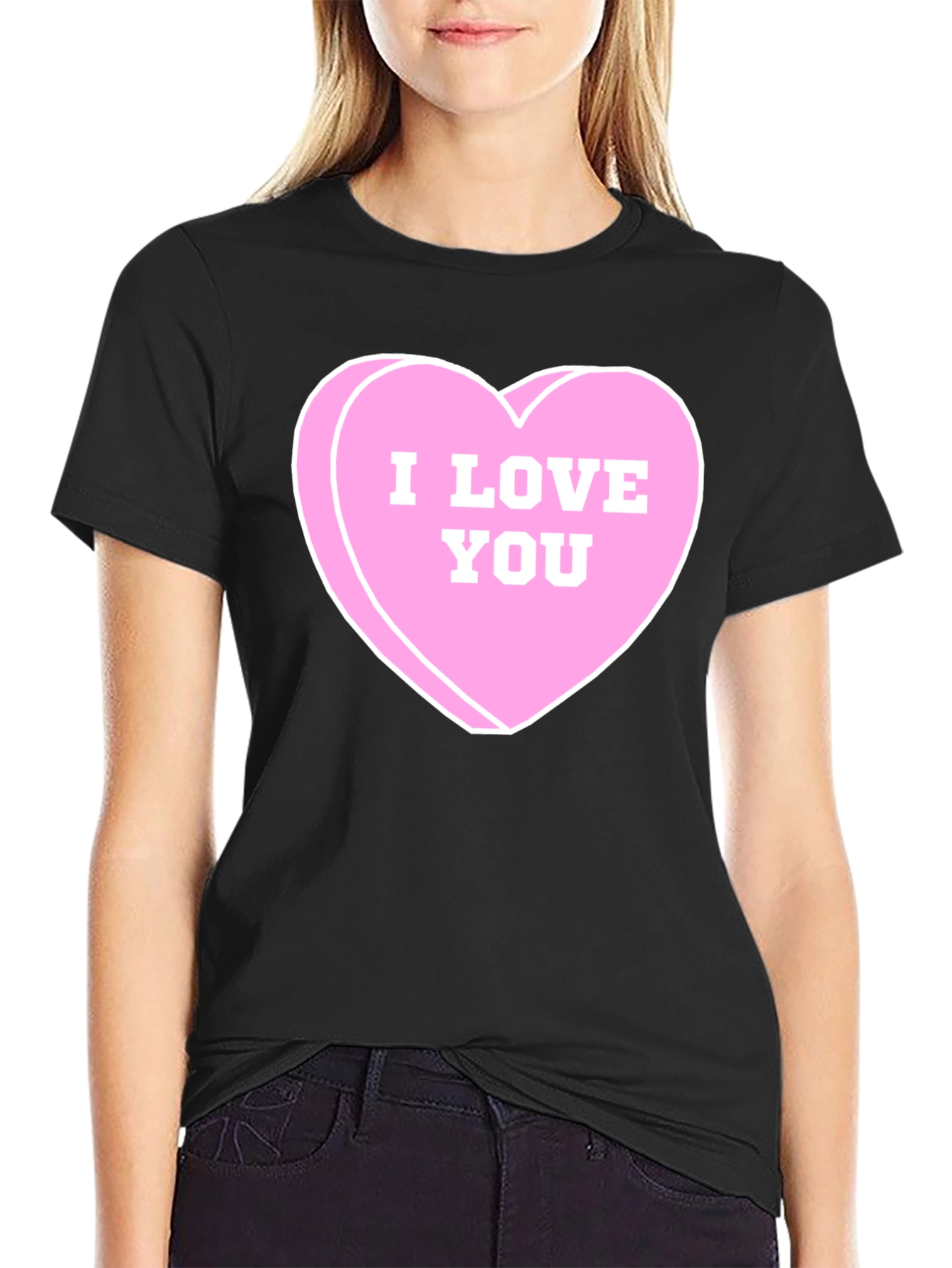 I Love You Candy Heart Graphic Tee