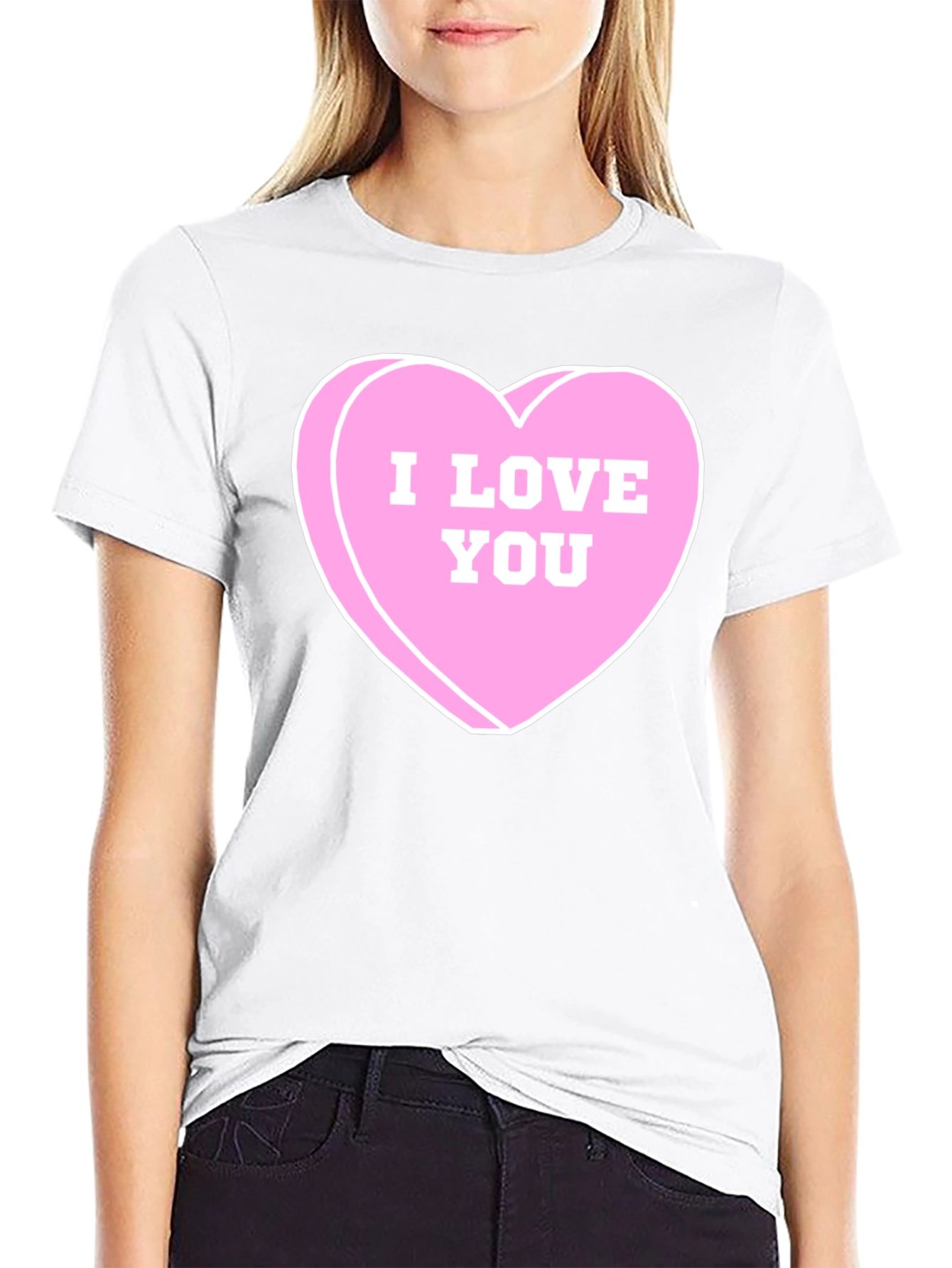 I Love You Candy Heart Graphic Tee