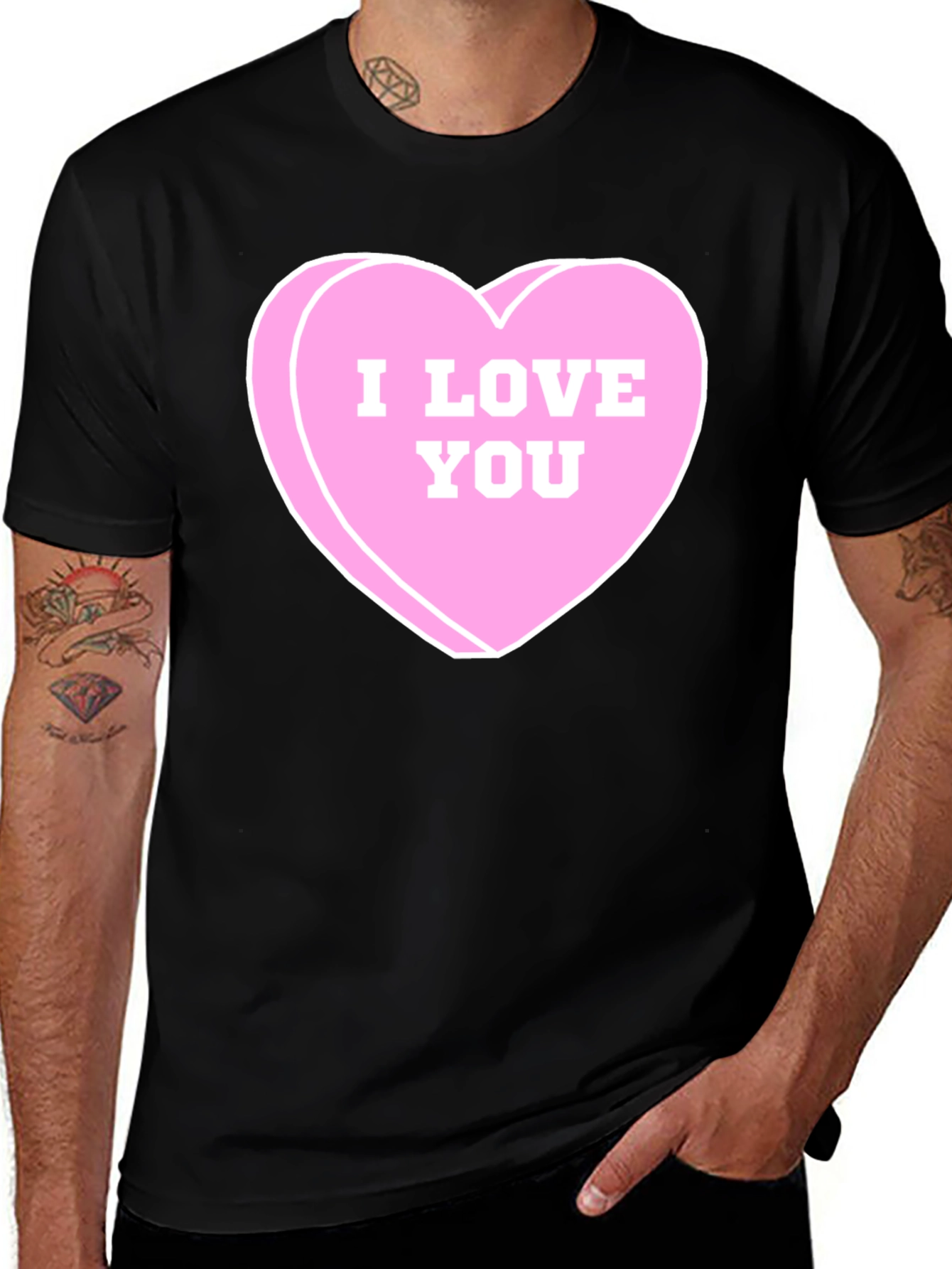 I Love You Candy Heart Graphic Tee