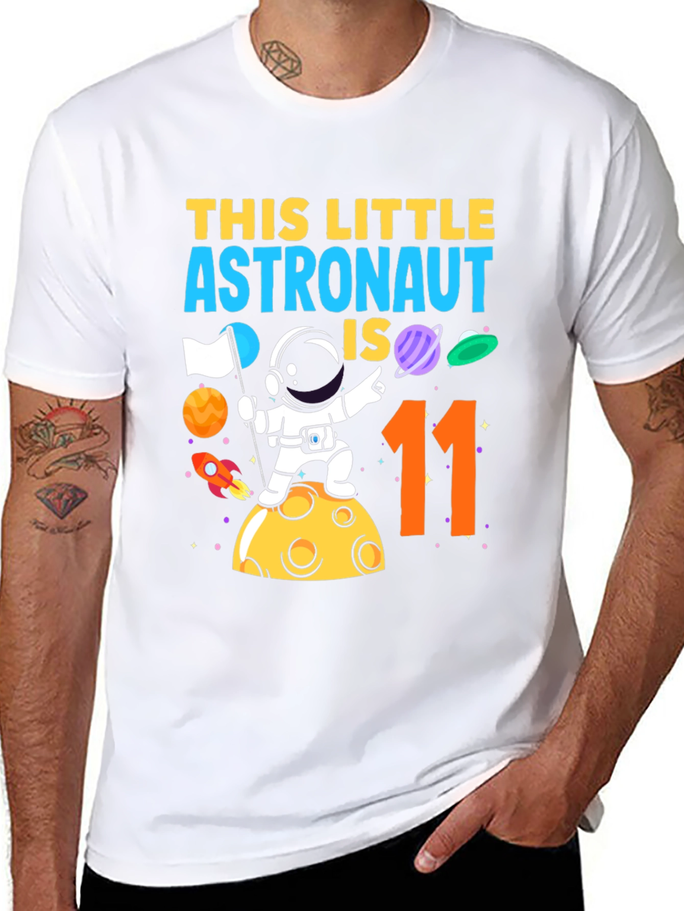 Astronaut 11th Birthday T-Shirt - Space Adventure