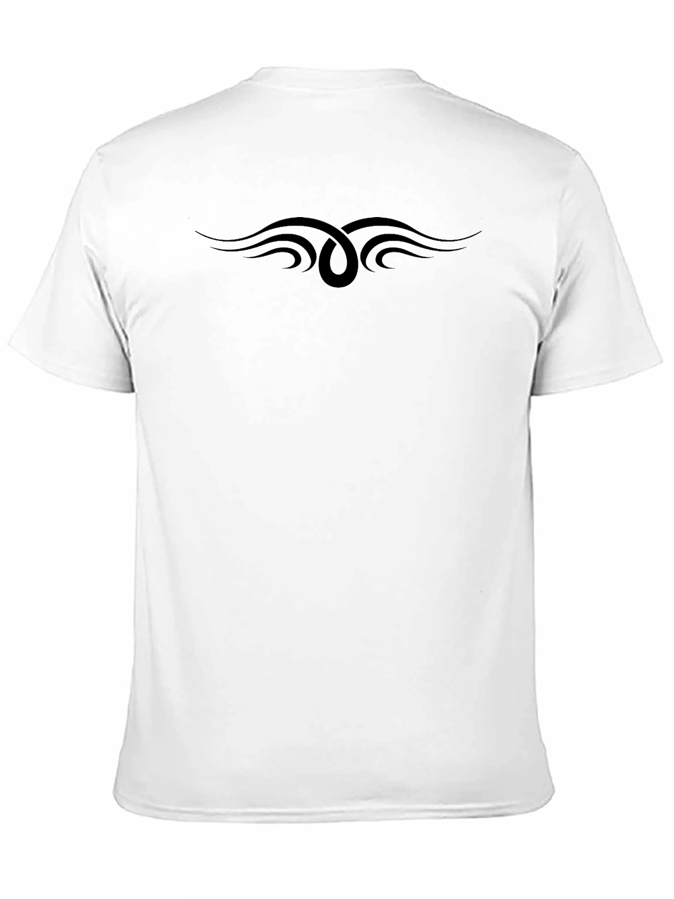 Mens Black T-Shirt with Tribal Design