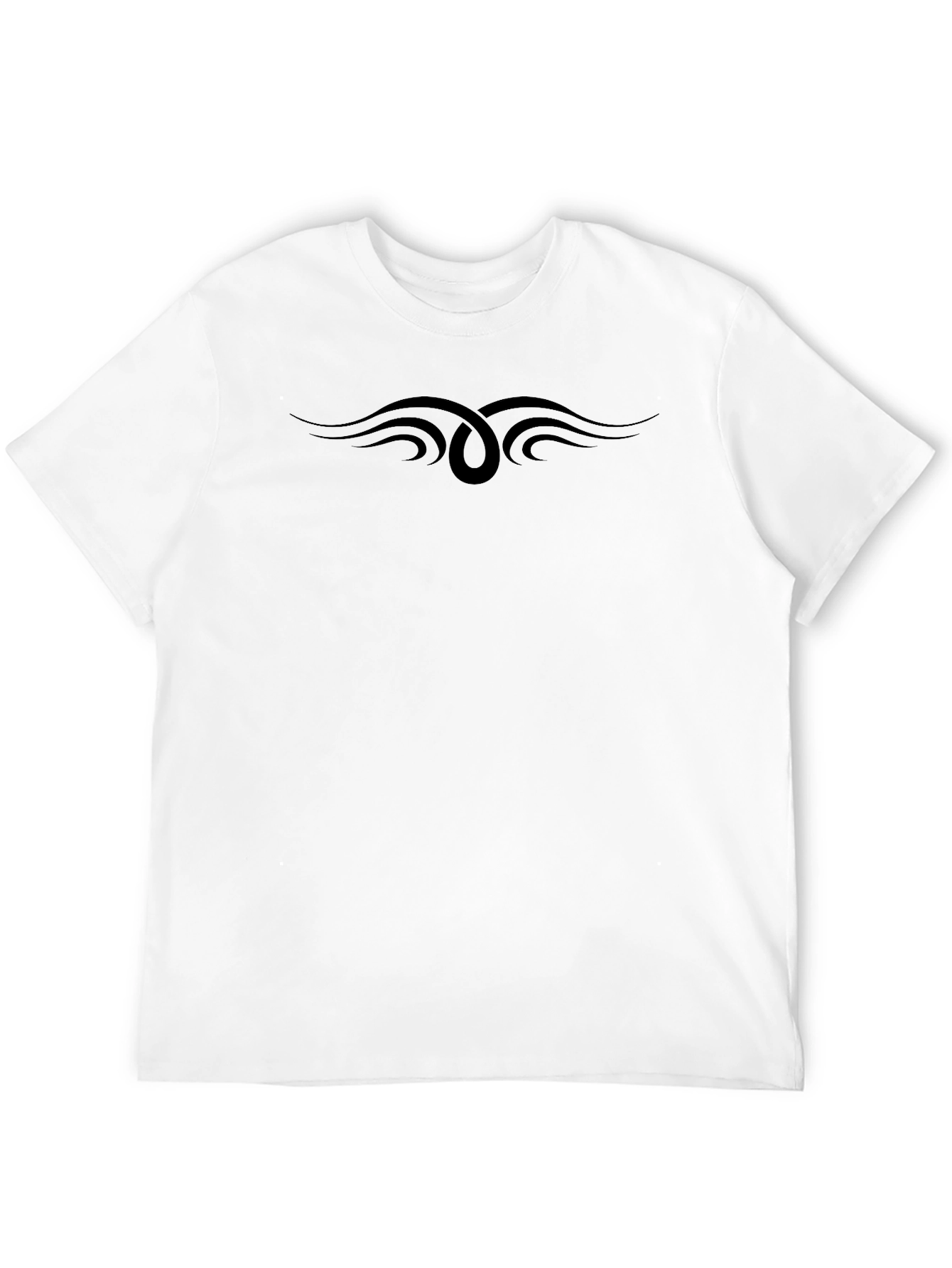 Mens Black T-Shirt with Tribal Design