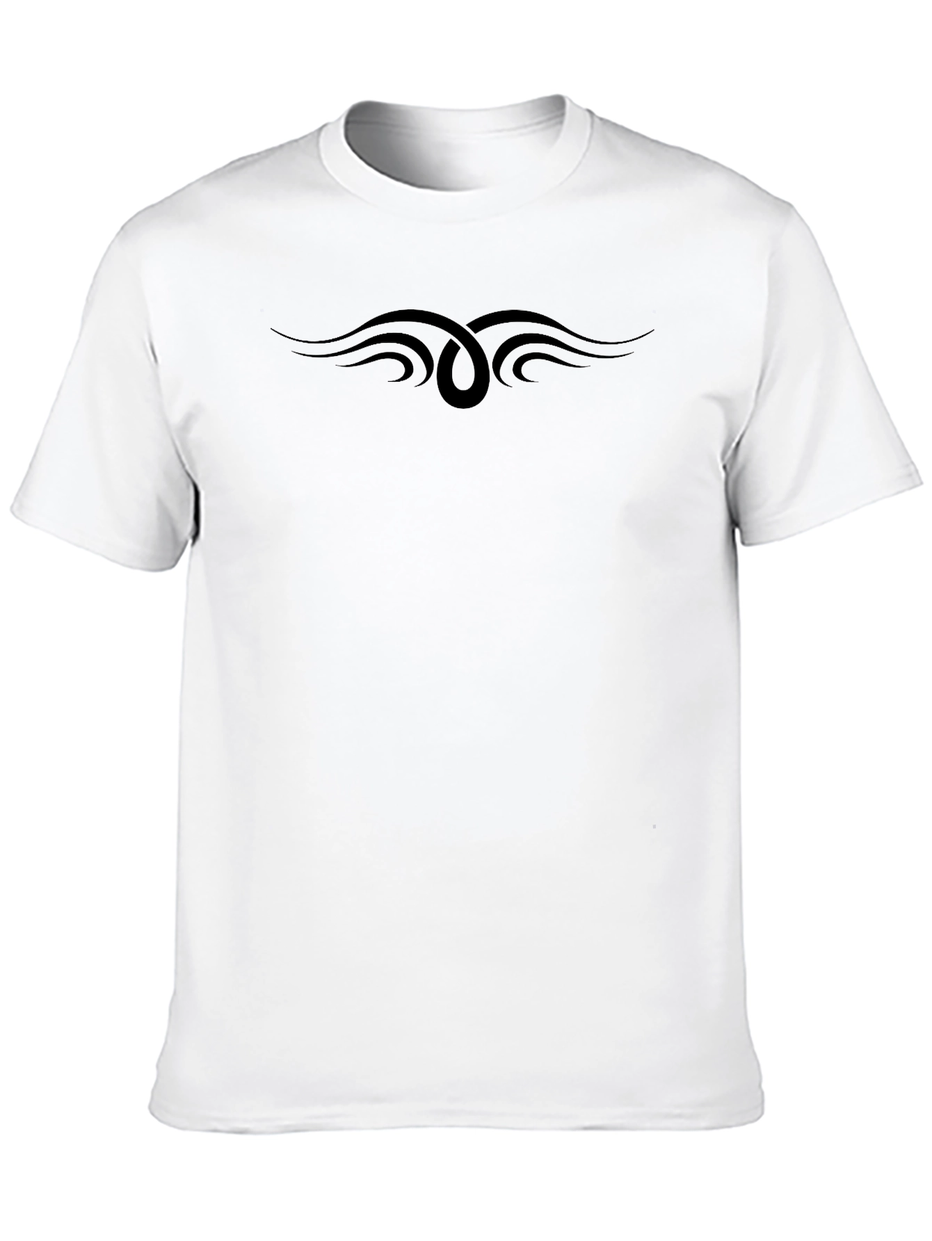 Mens Black T-Shirt with Tribal Design
