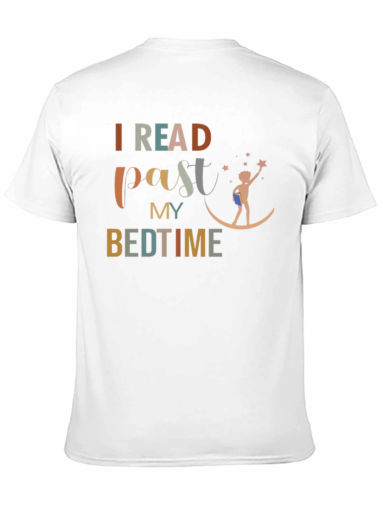I Read Past My Bedtime Black T-Shirt