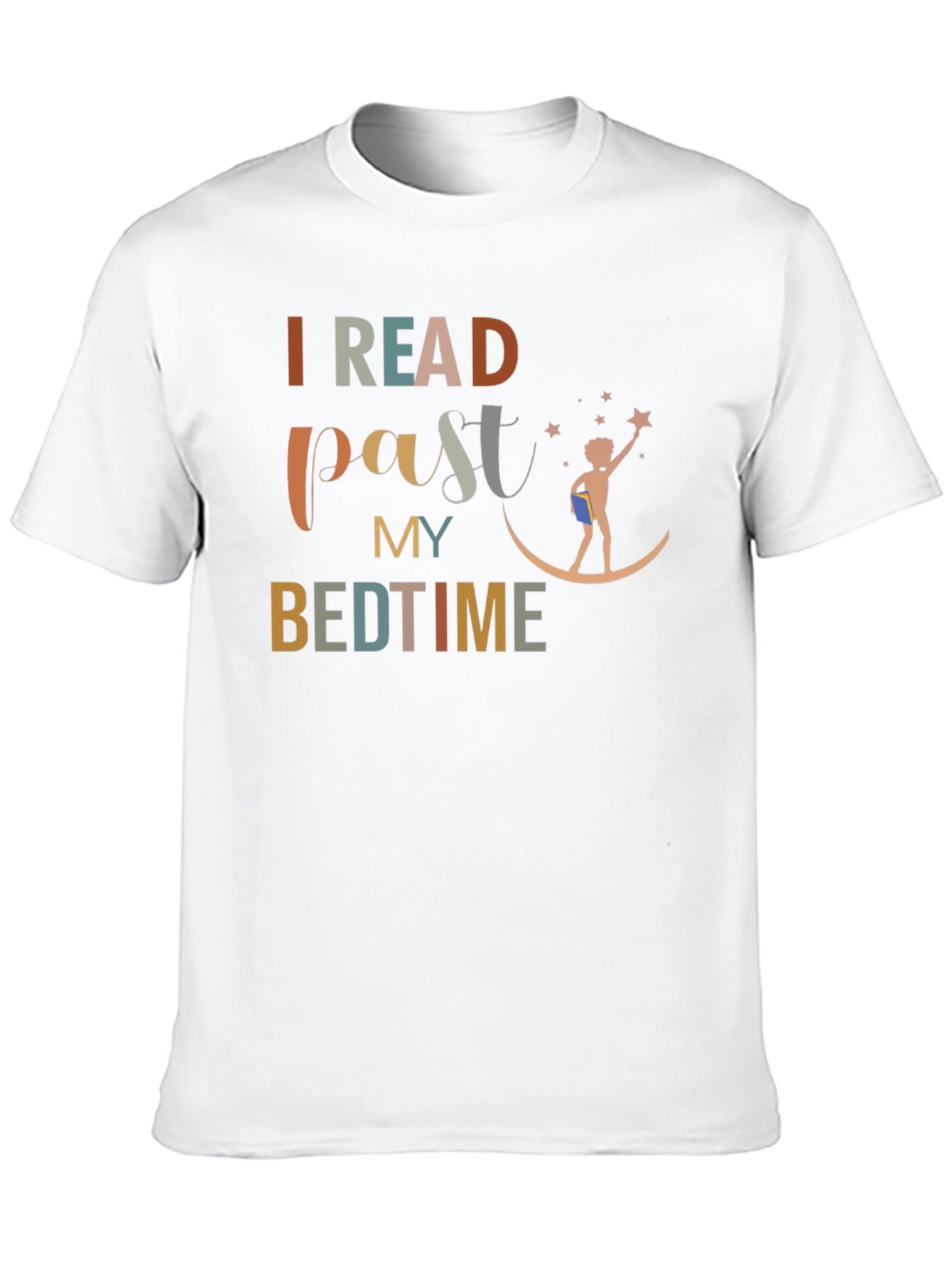 I Read Past My Bedtime Black T-Shirt