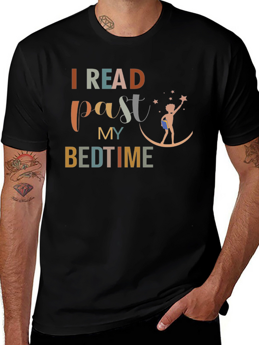 I Read Past My Bedtime Black T-Shirt