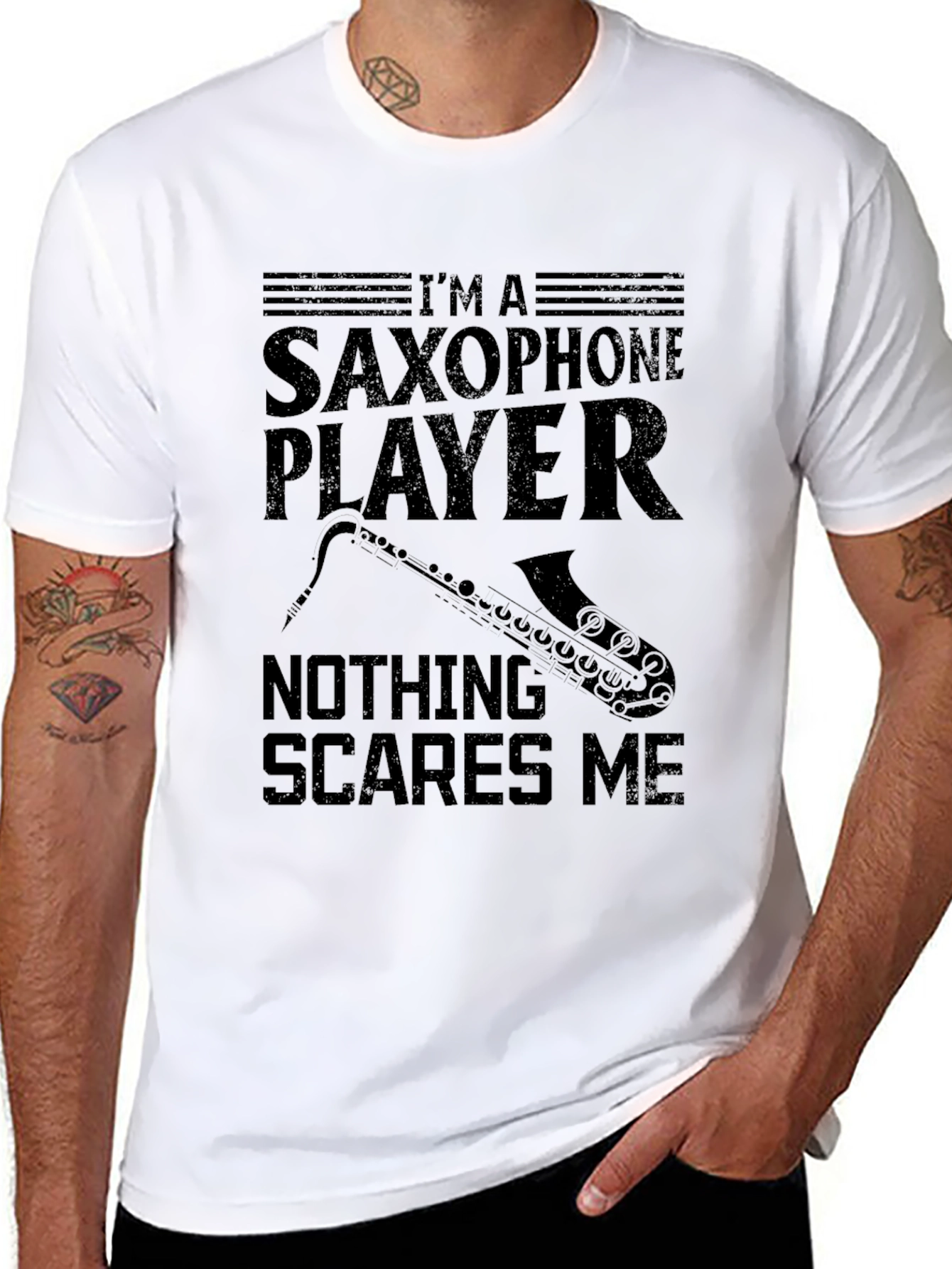 Saxophone Player Tee - Nothing Scares Me