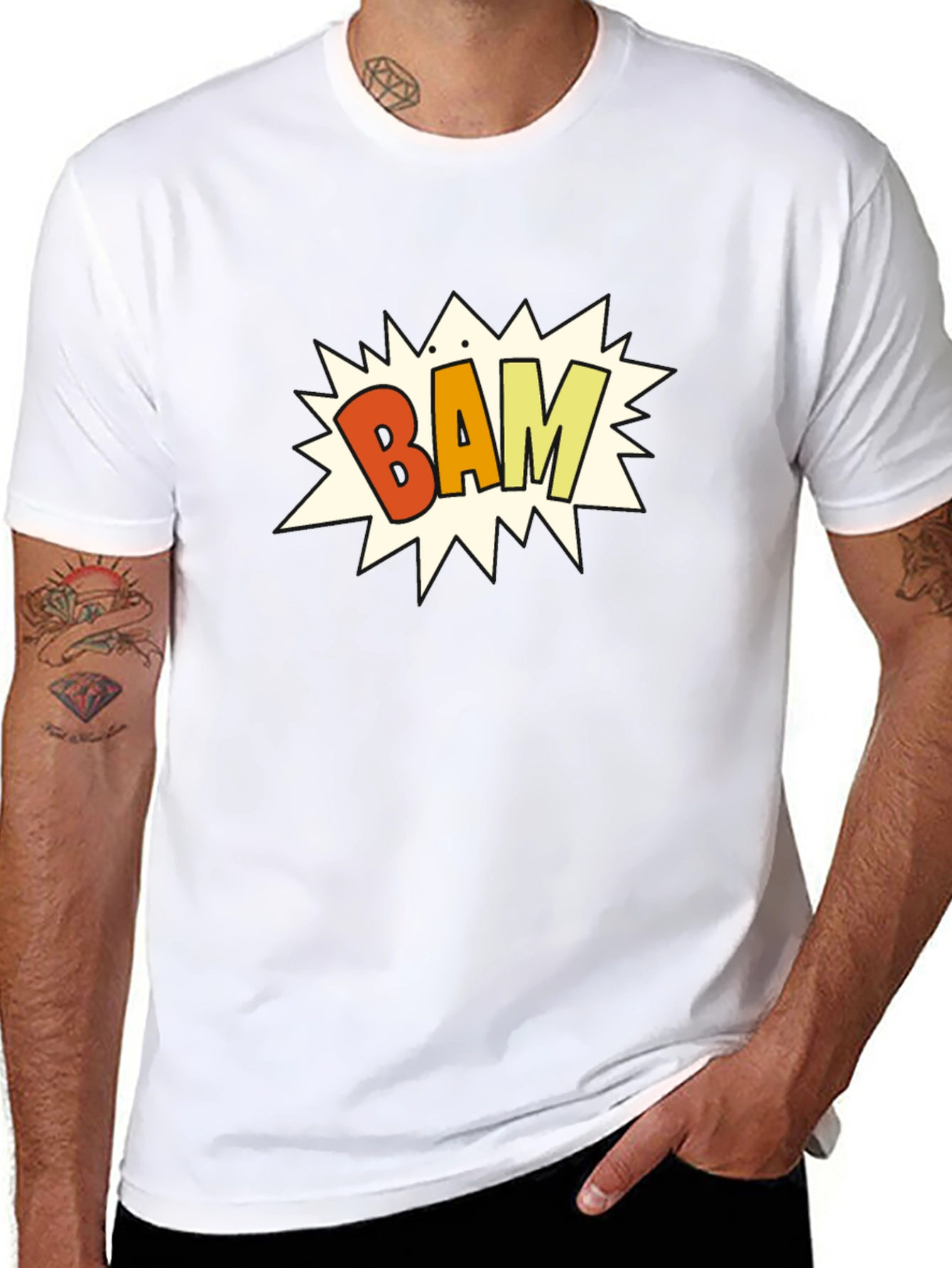 Bam! Graphic Print Black T-Shirt