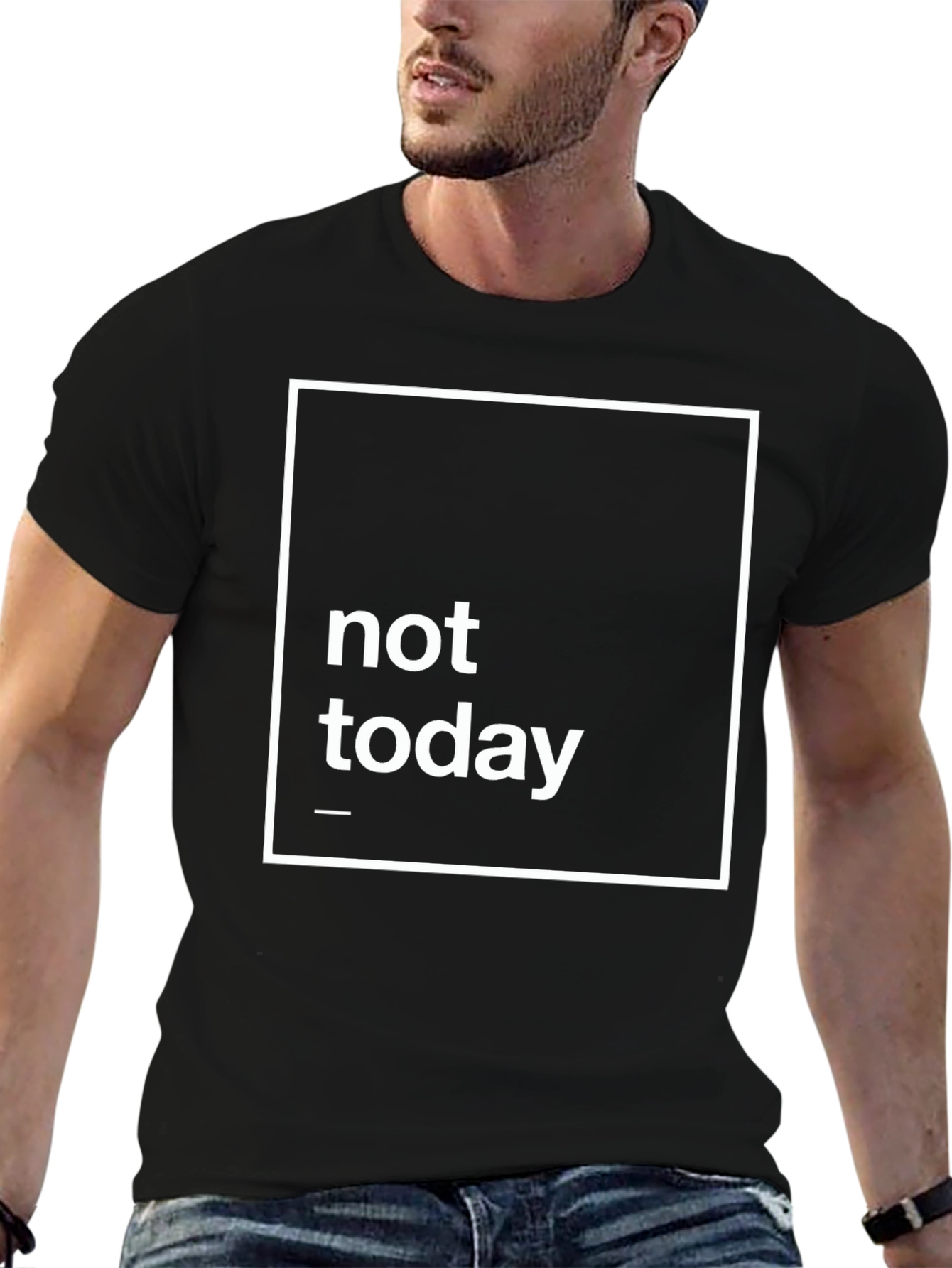 Not Today Graphic Tee - Black Casual T-Shirt