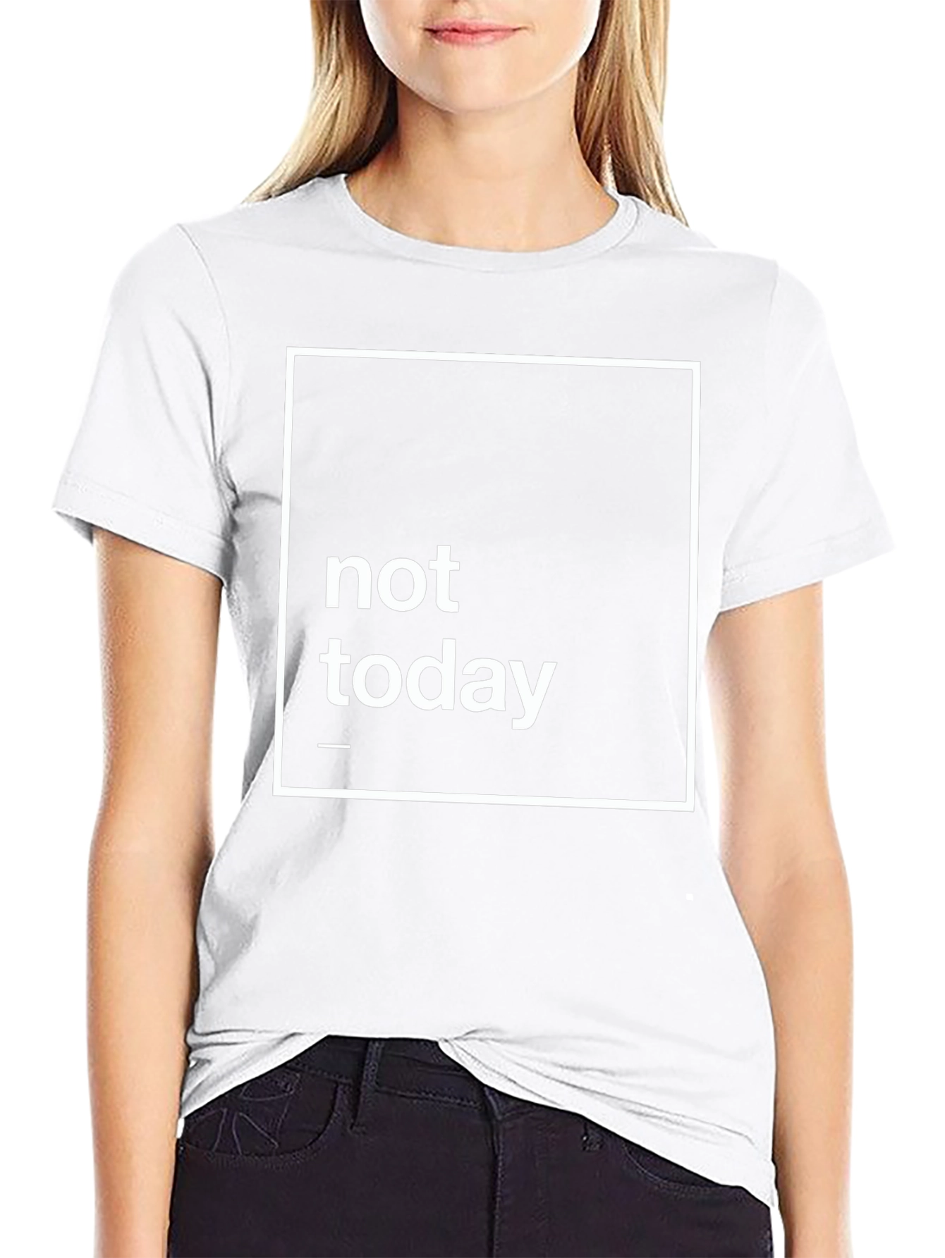 Not Today Graphic Tee - Black Casual T-Shirt