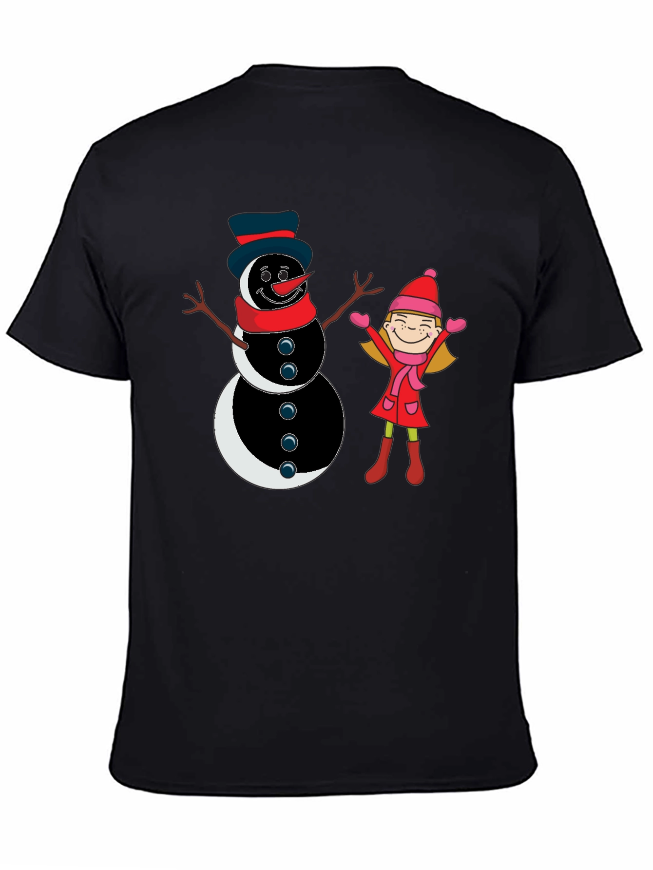 Snowman & Girl Graphic Tee