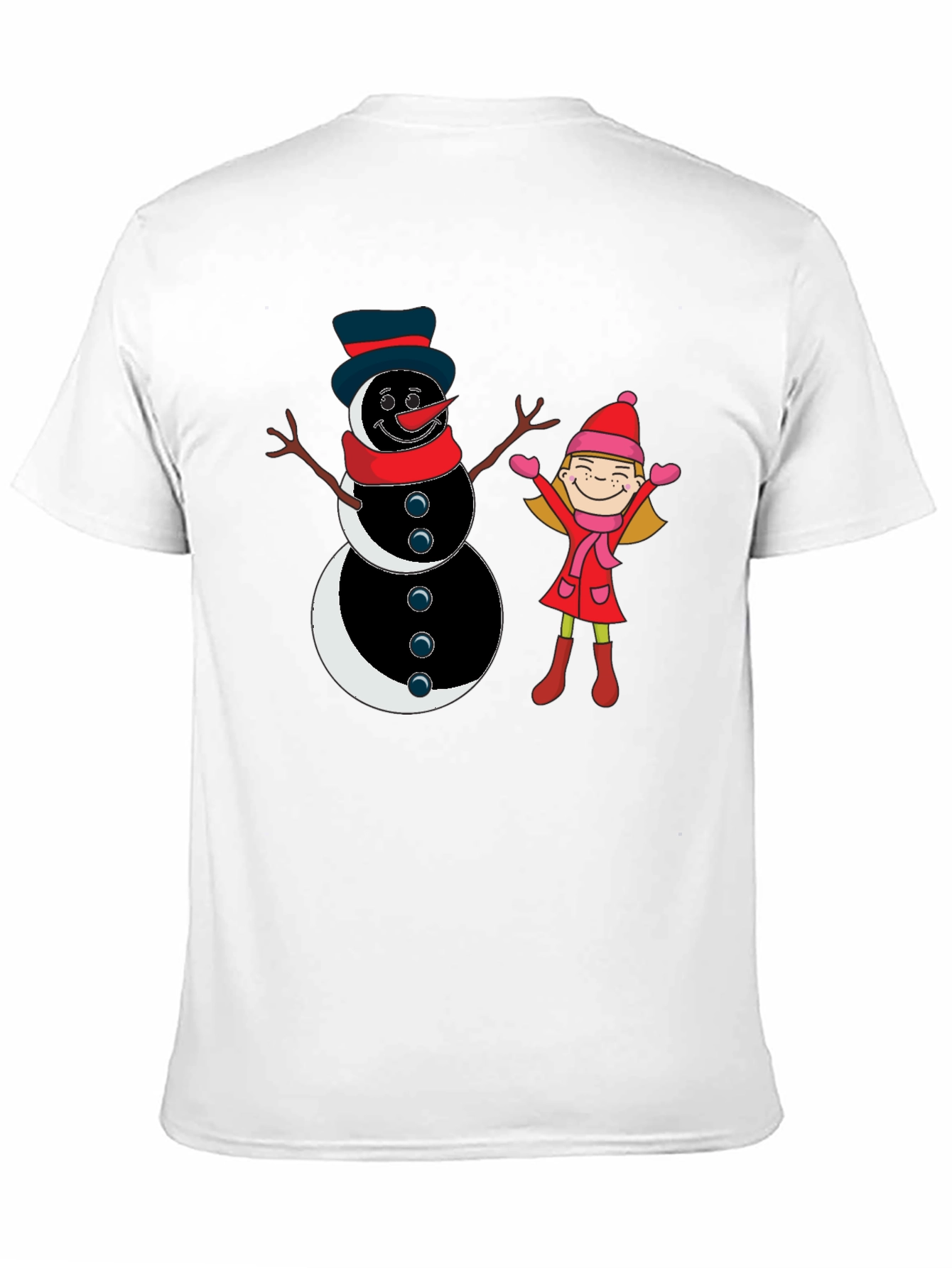 Snowman & Girl Graphic Tee