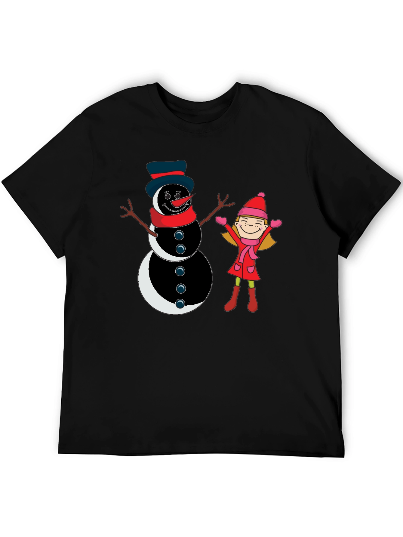 Snowman & Girl Graphic Tee