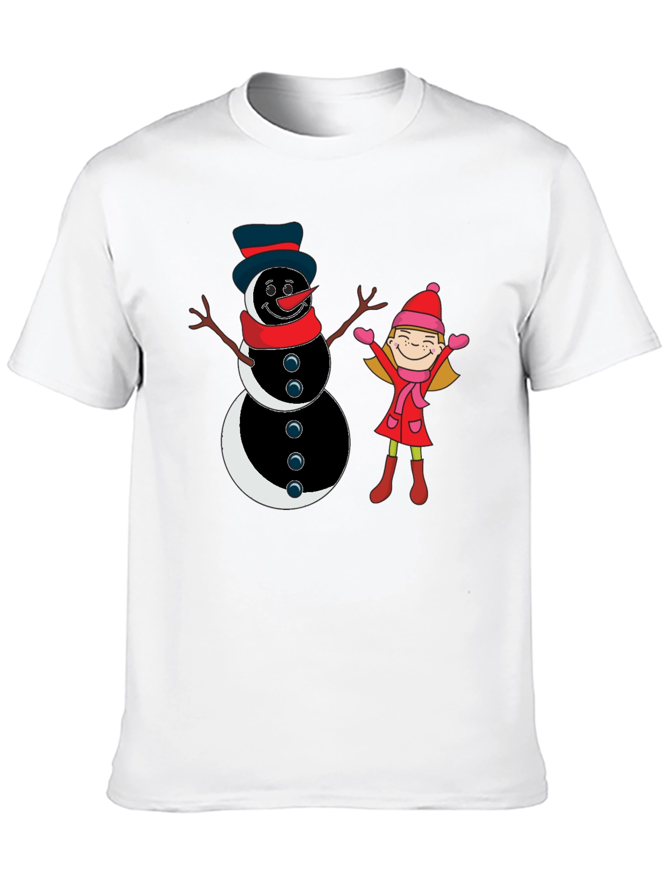 Snowman & Girl Graphic Tee