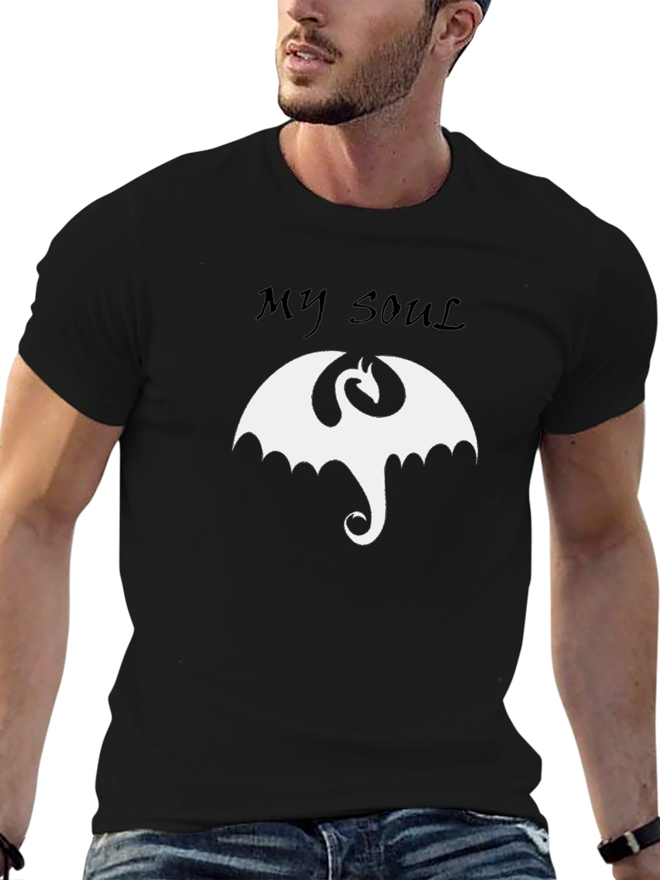 My Soul Dragon T-Shirt - Black Graphic Tee