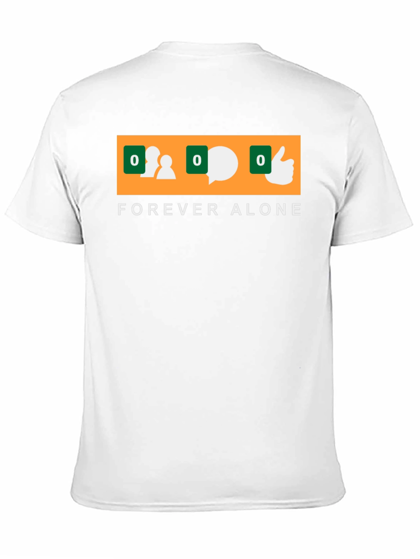 Forever Alone Social Media Zero Black T-Shirt