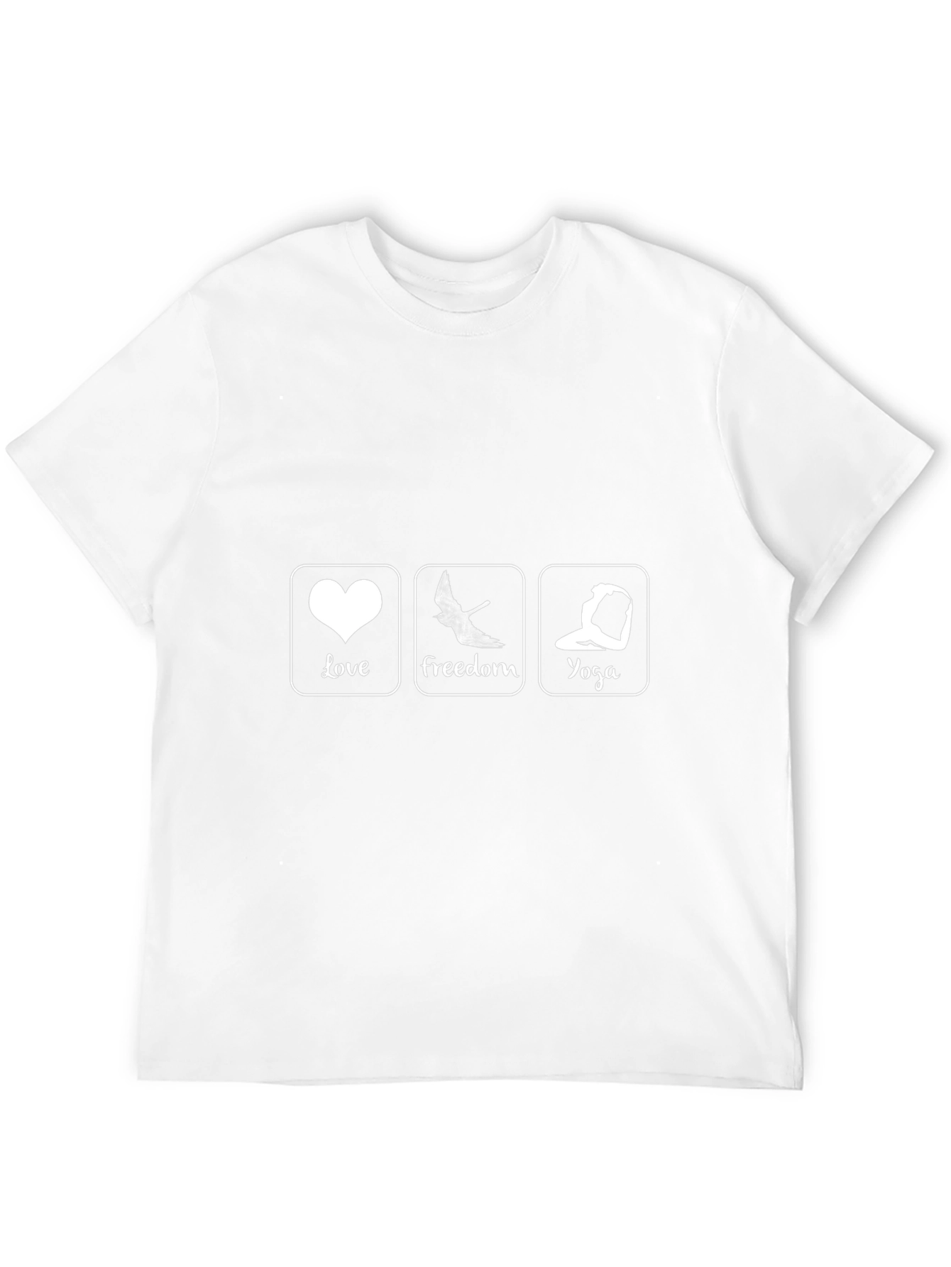 Love Freedom Yoga Graphic Tee - Black