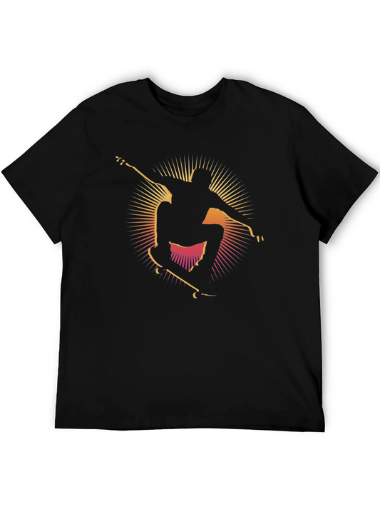 Skateboarding Silhouette Graphic Tee