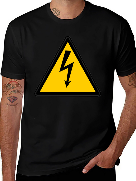 High Voltage Hazard T-Shirt - Caution Electric Shock Sign