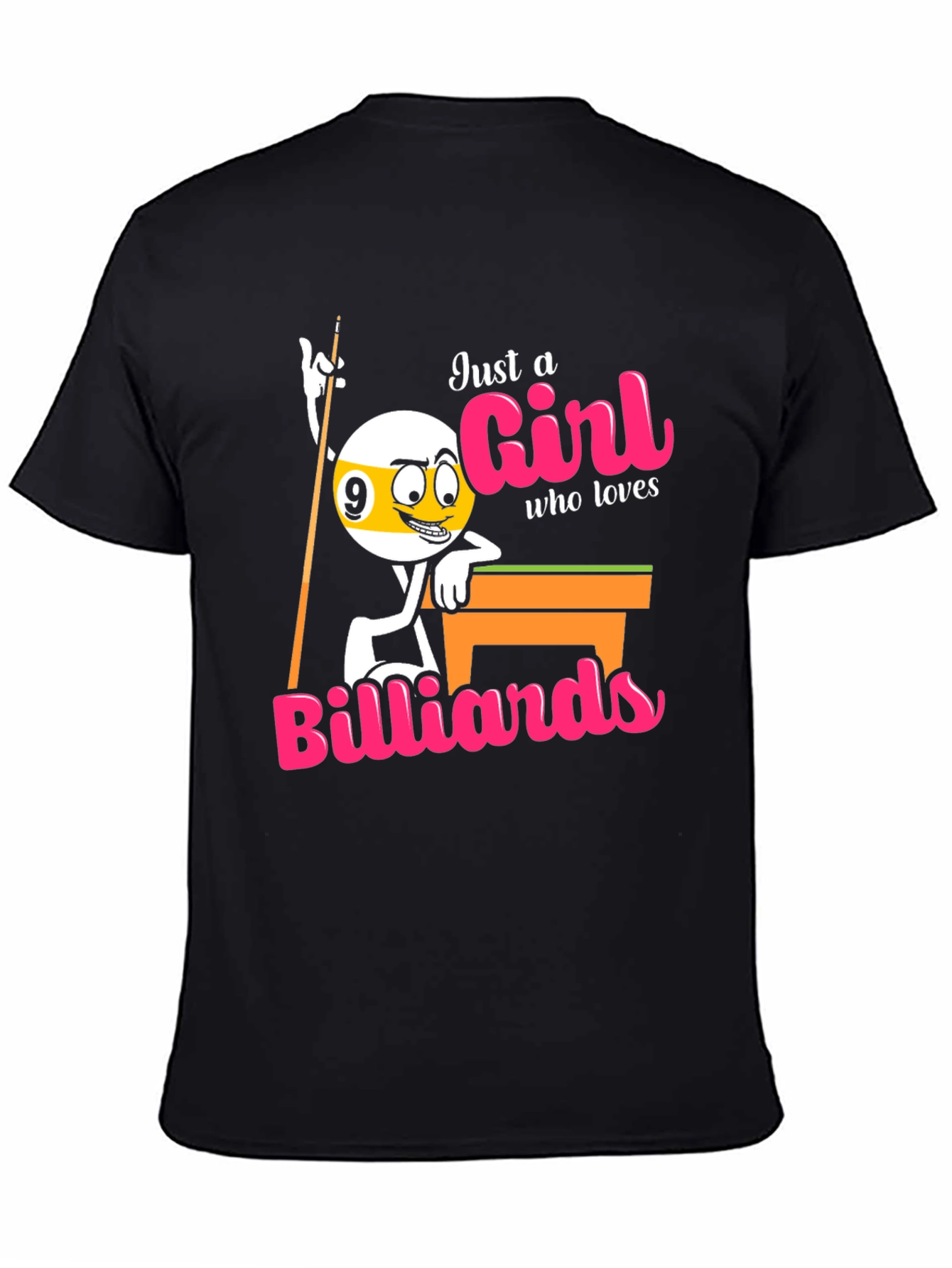 Billiards Girl T-Shirt - Pool Lovers Tee