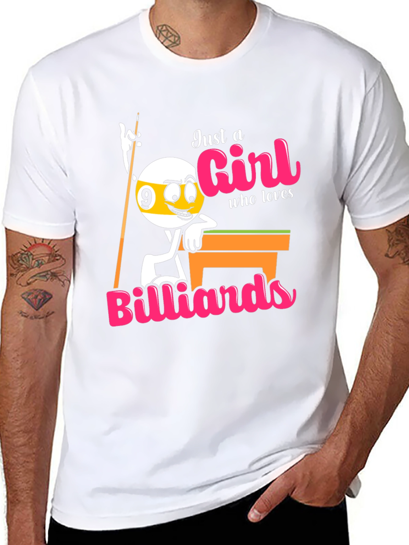 Billiards Girl T-Shirt - Pool Lovers Tee