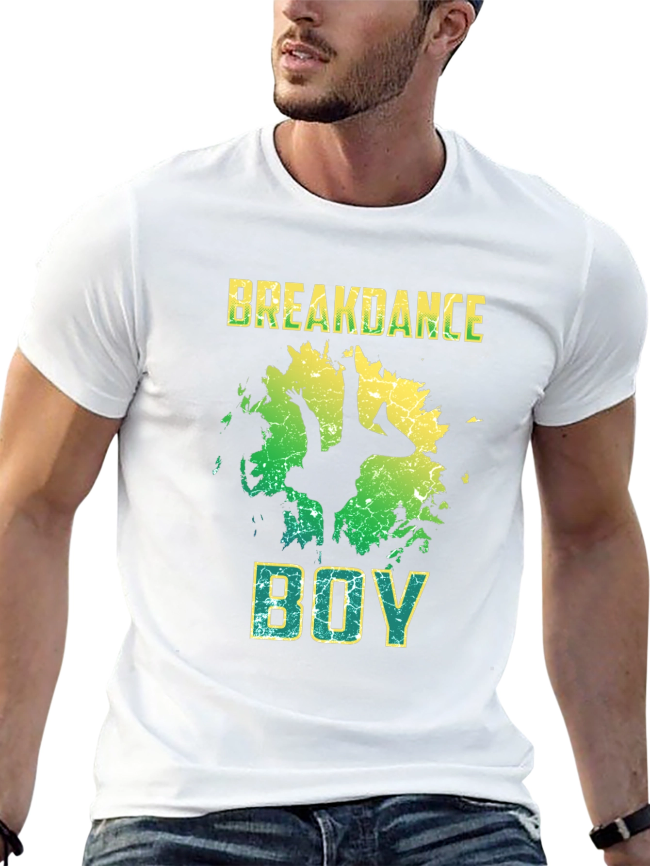 Breakdance Boy Graphic T-Shirt - Black