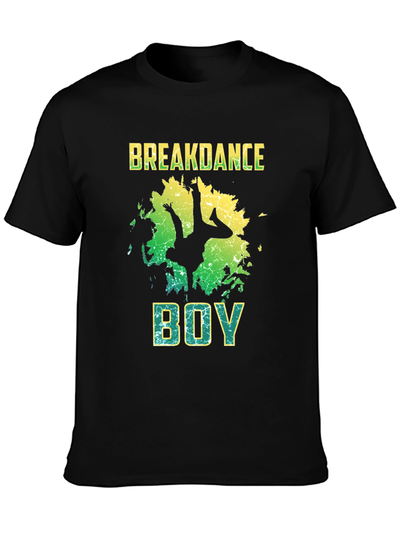 Breakdance Boy Graphic T-Shirt - Black