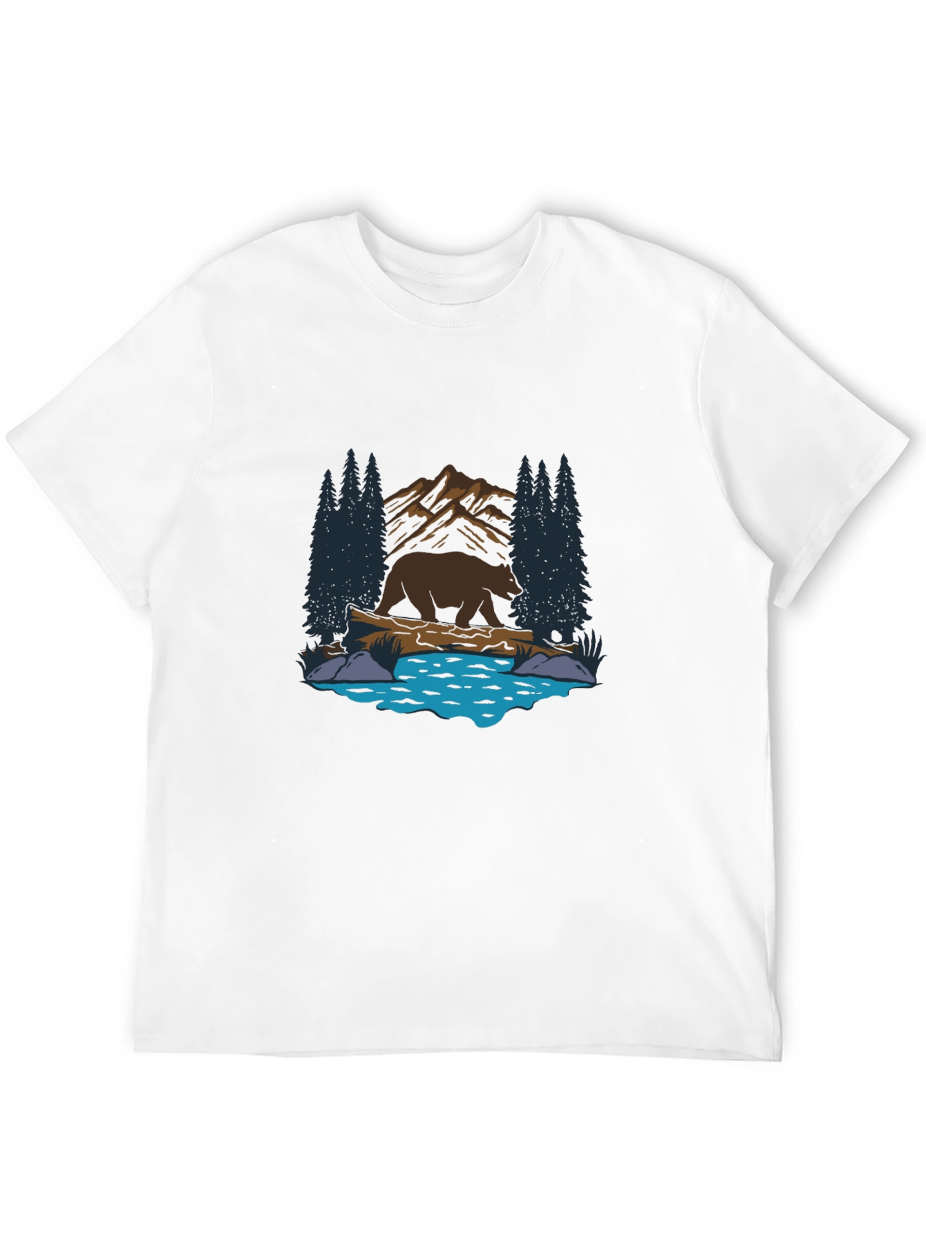 Bear by the Lake Graphic T-Shirt