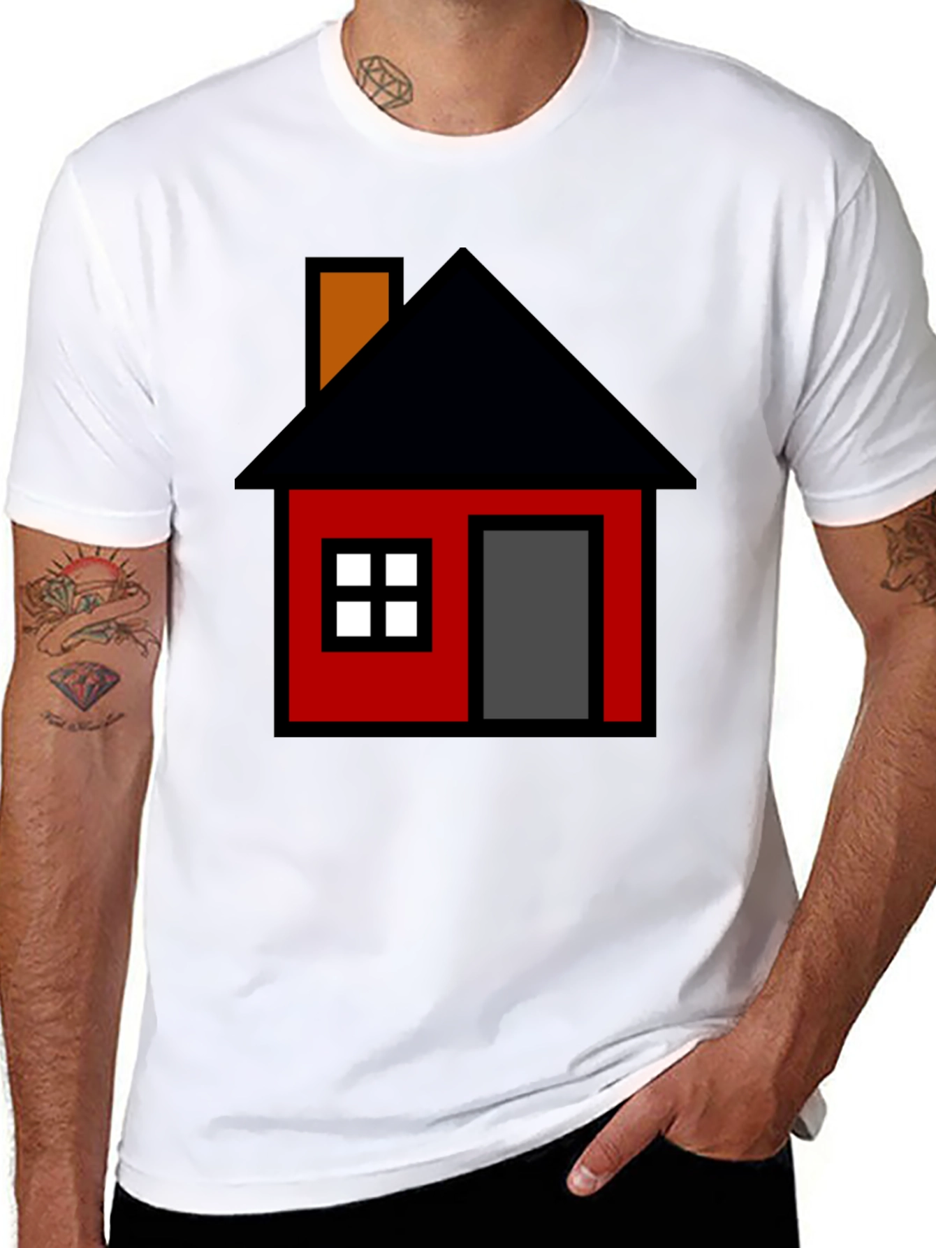 Pixel House T-Shirt - Retro Gaming Inspired Tee
