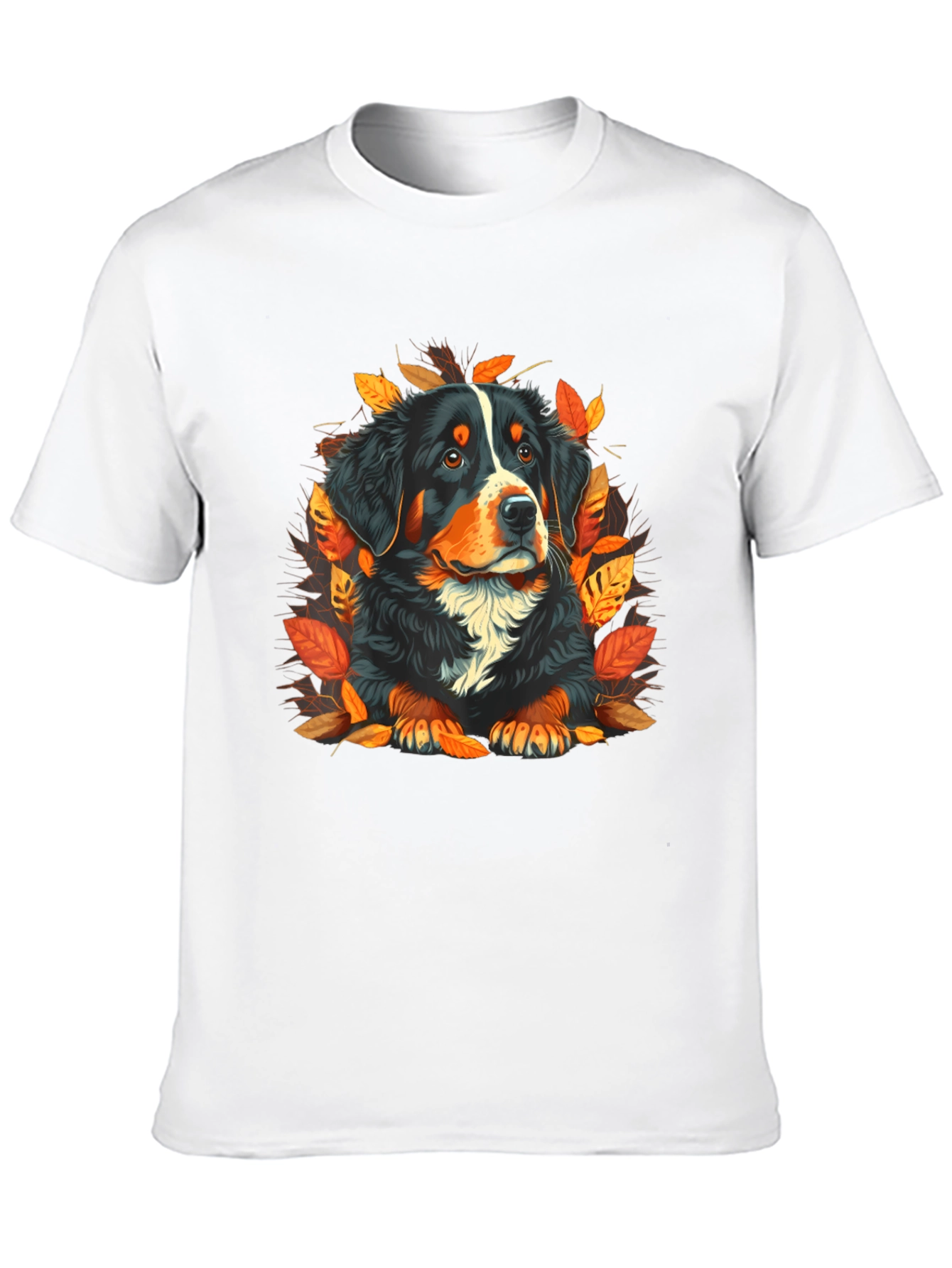 Bernese Mountain Dog Autumn Leaves T-Shirt