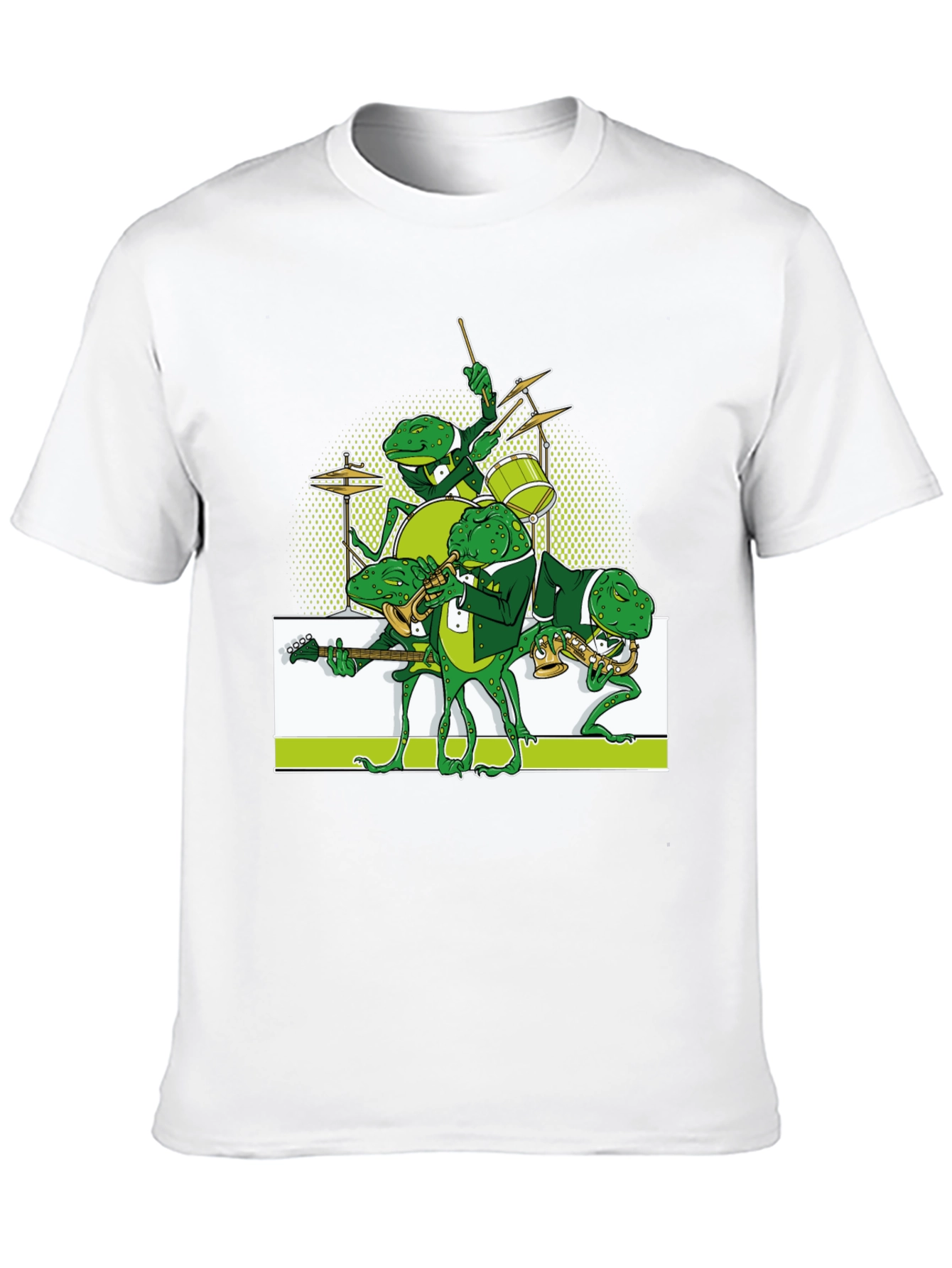 Frog Band Graphic Tee - Black Casual T-Shirt