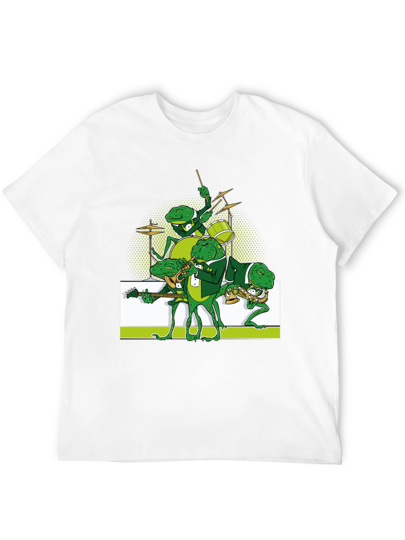 Frog Band Graphic Tee - Black Casual T-Shirt
