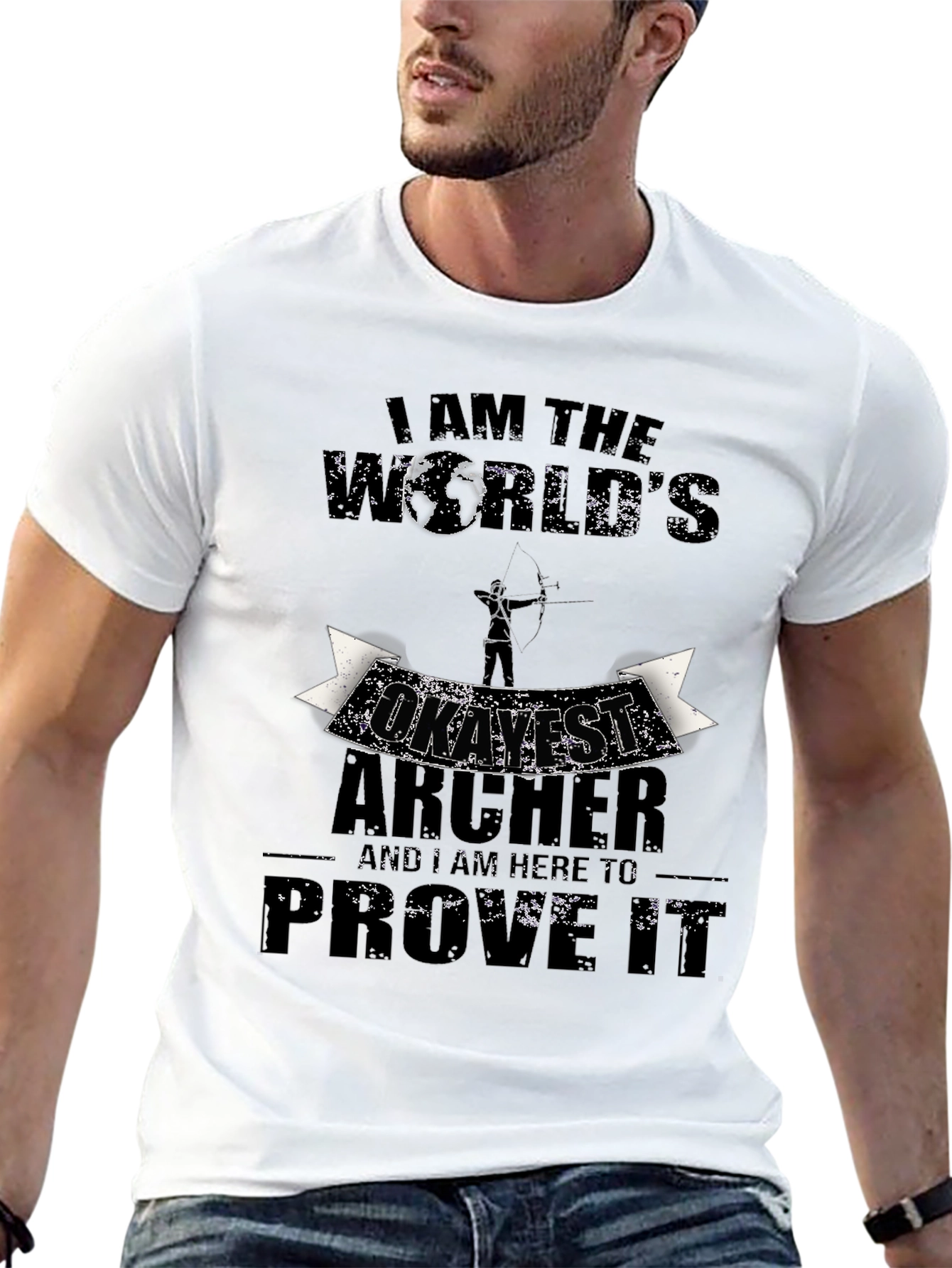 Funny Archer T-Shirt - Worlds Okayest Archer