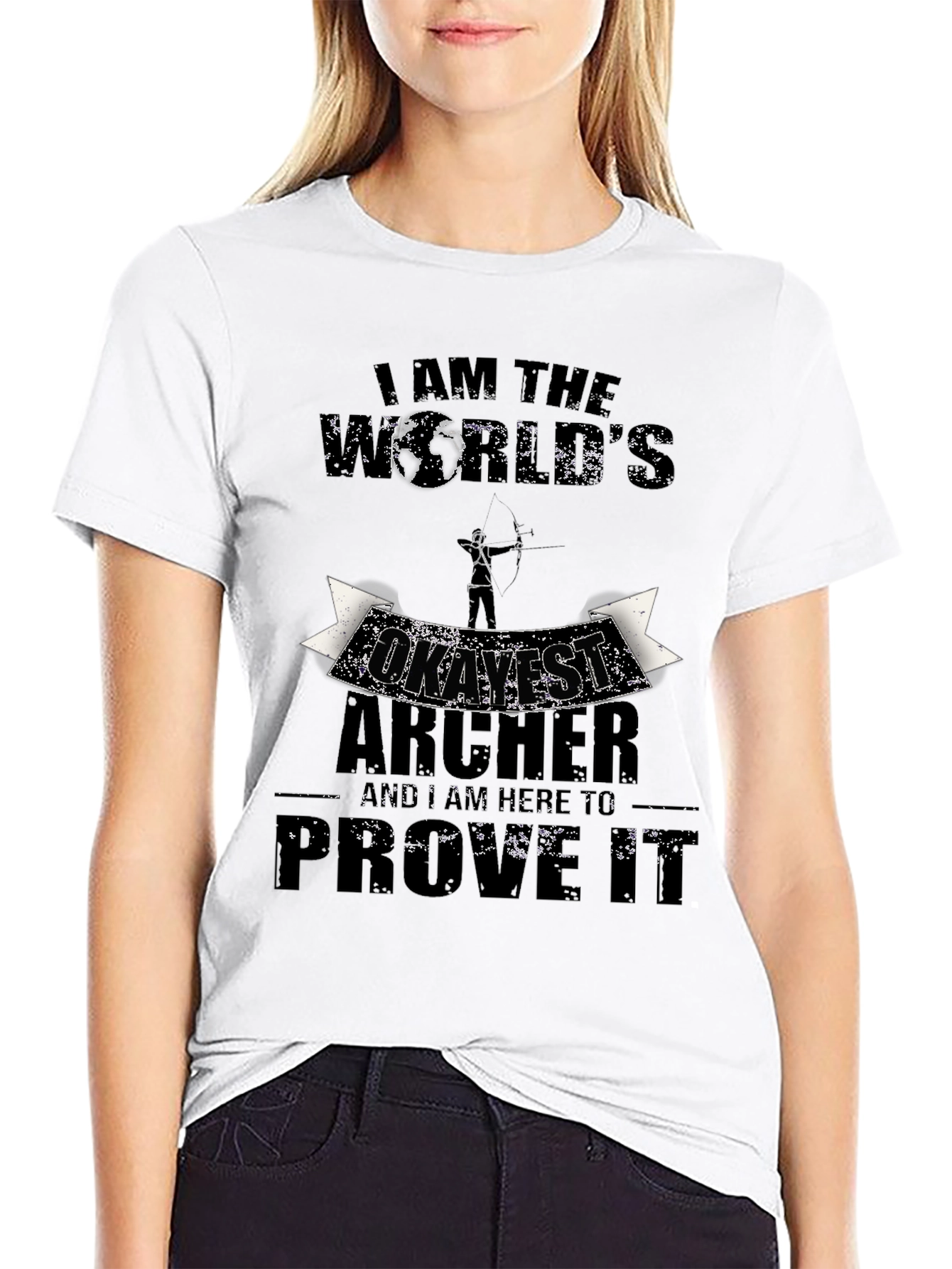 Funny Archer T-Shirt - Worlds Okayest Archer