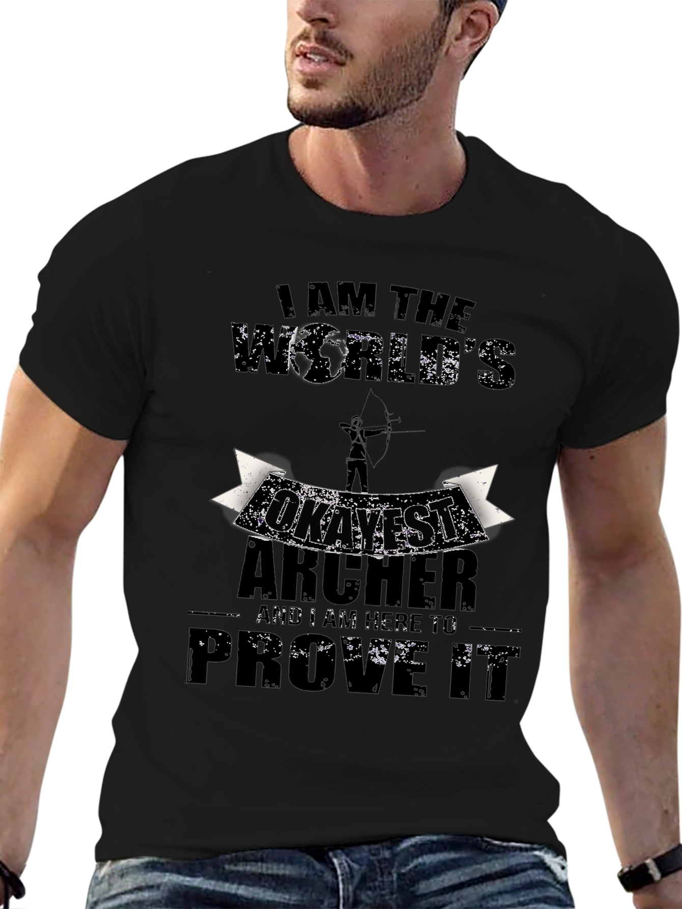Funny Archer T-Shirt - Worlds Okayest Archer