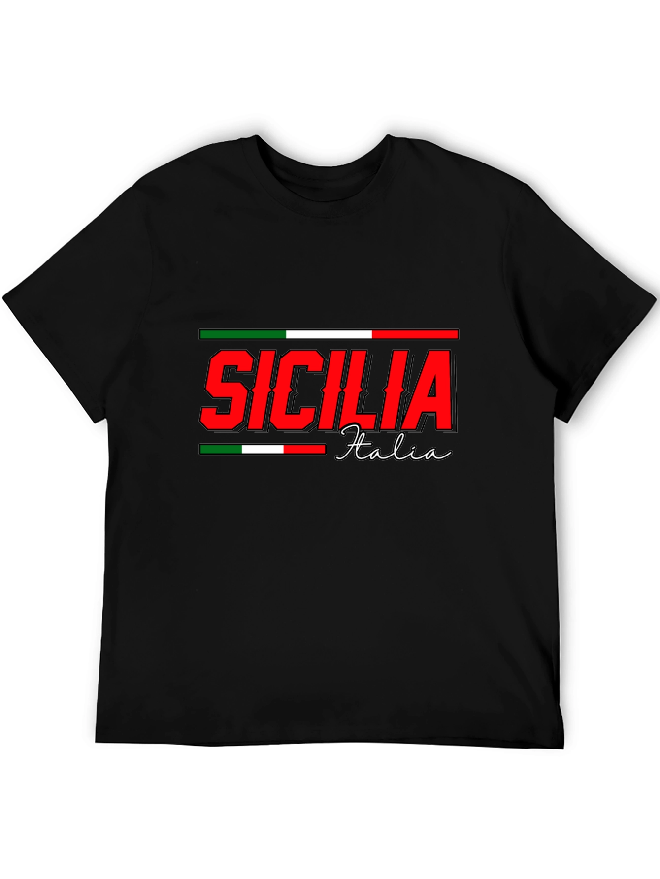Sicilia Italia Black T-Shirt