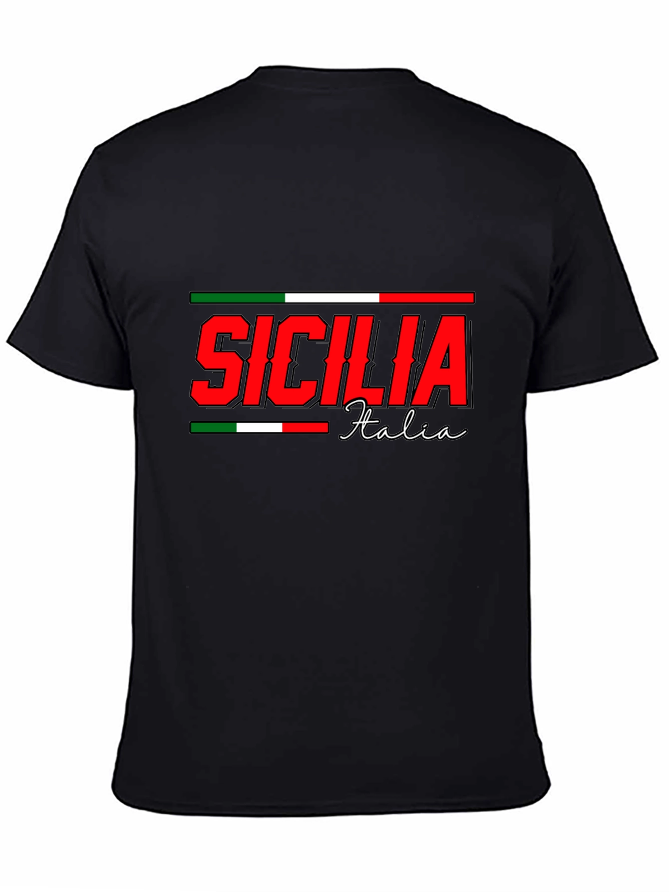 Sicilia Italia Black T-Shirt