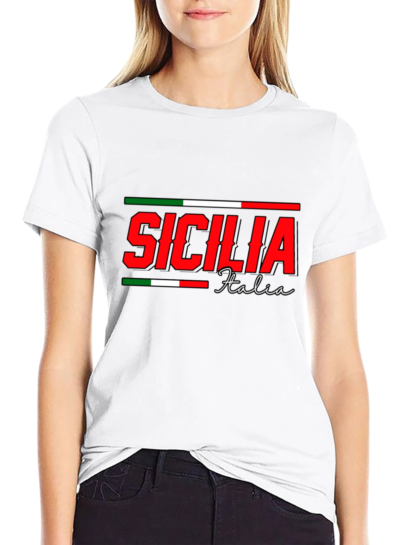 Sicilia Italia Black T-Shirt