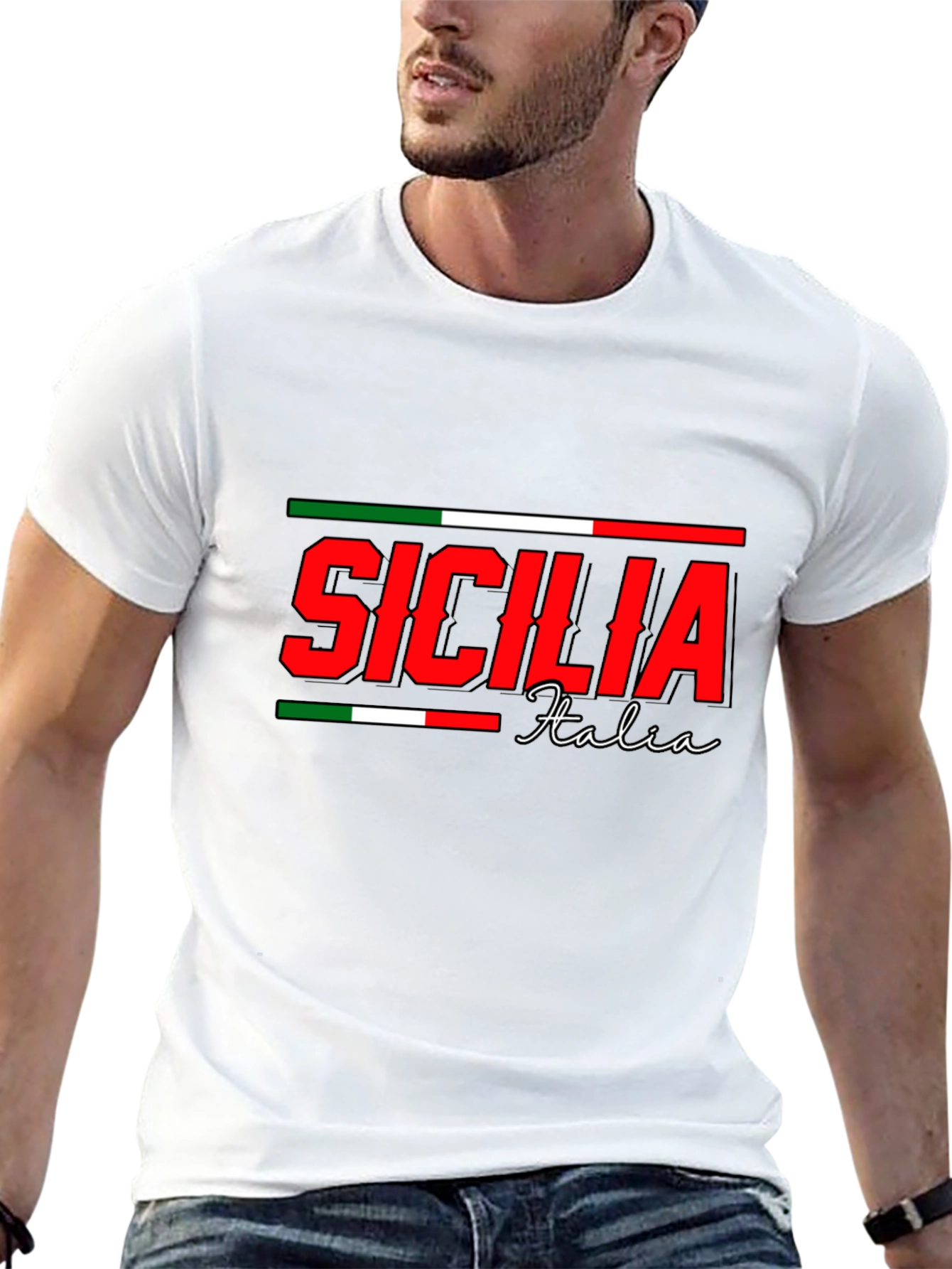 Sicilia Italia Black T-Shirt