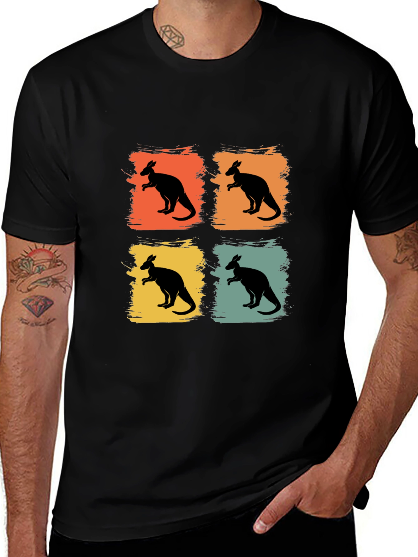Retro Kangaroo Graphic T-Shirt - Fun Aussie Style