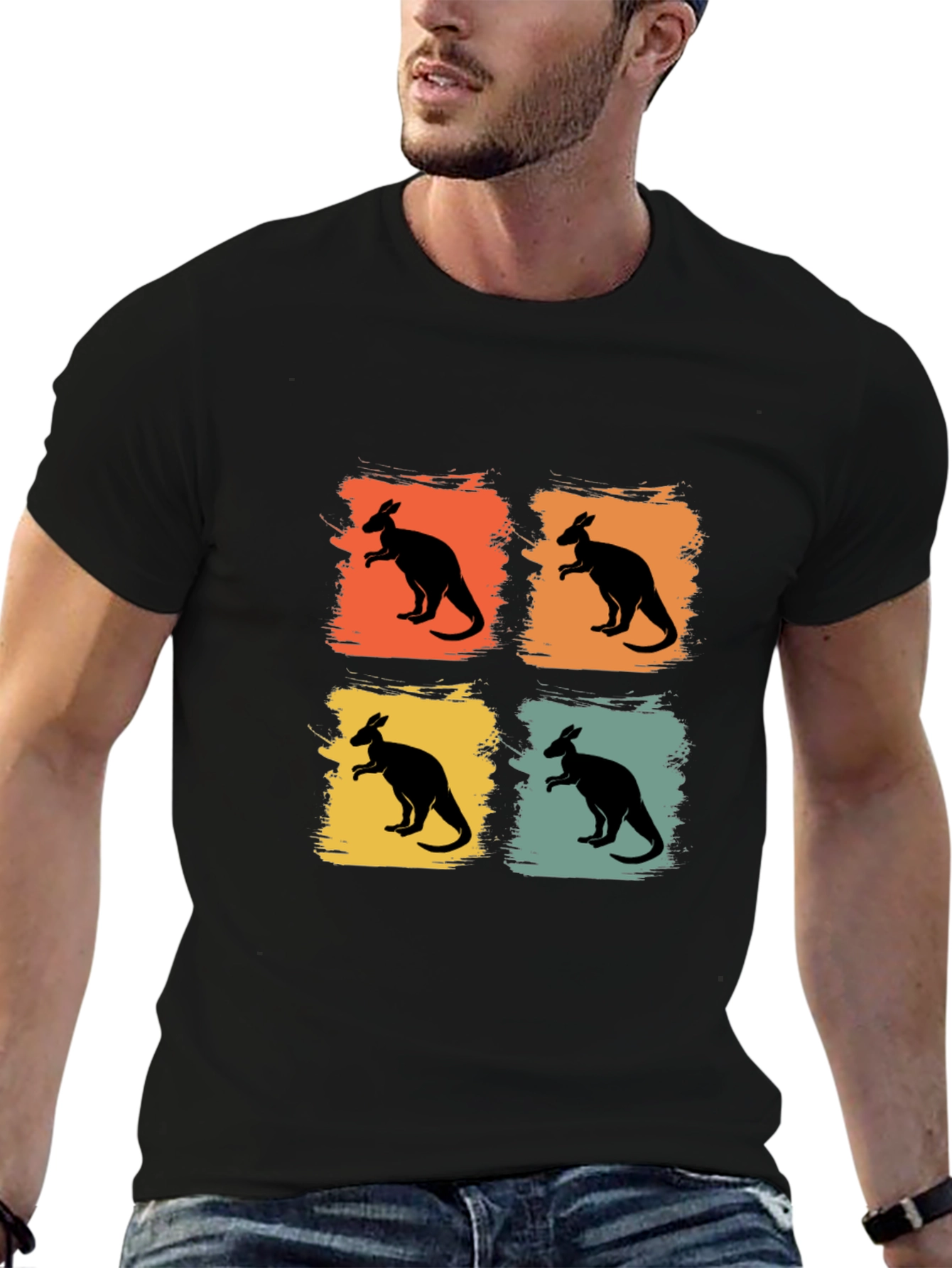 Retro Kangaroo Graphic T-Shirt - Fun Aussie Style