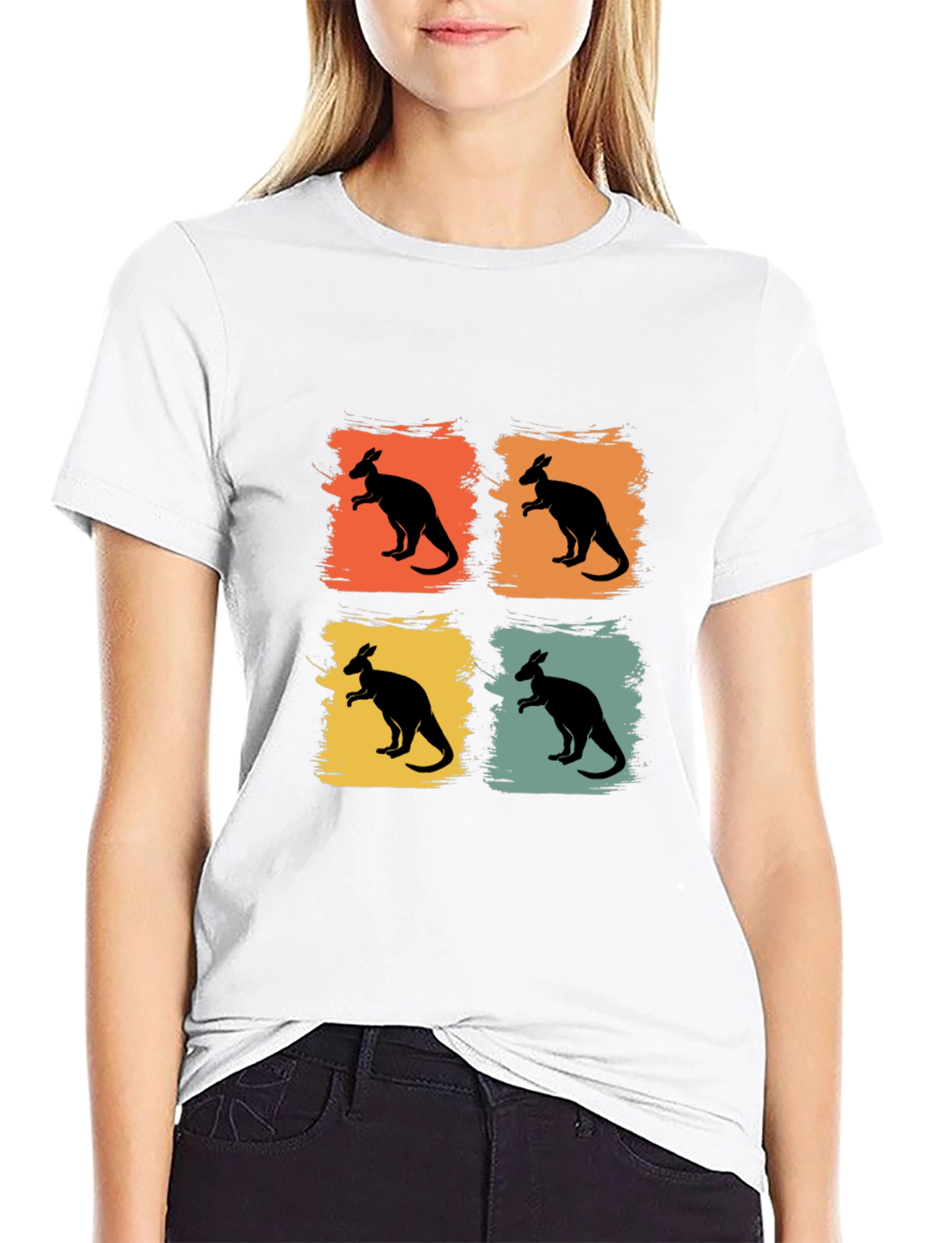 Retro Kangaroo Graphic T-Shirt - Fun Aussie Style