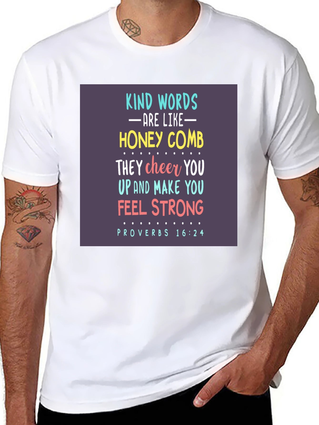 Kind Words Honeycomb Graphic T-Shirt