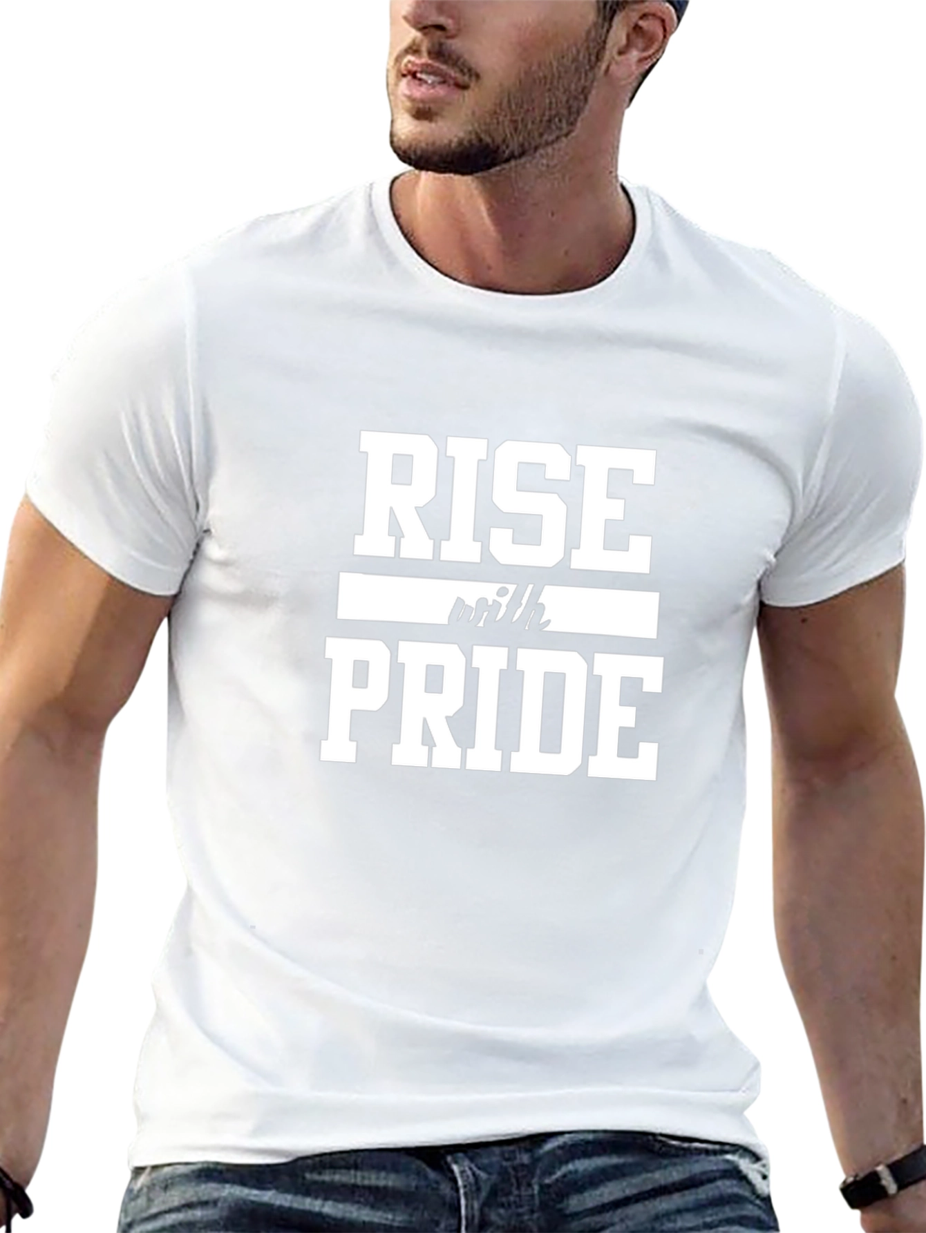 Rise With Pride Graphic Tee - Black Cotton Blend