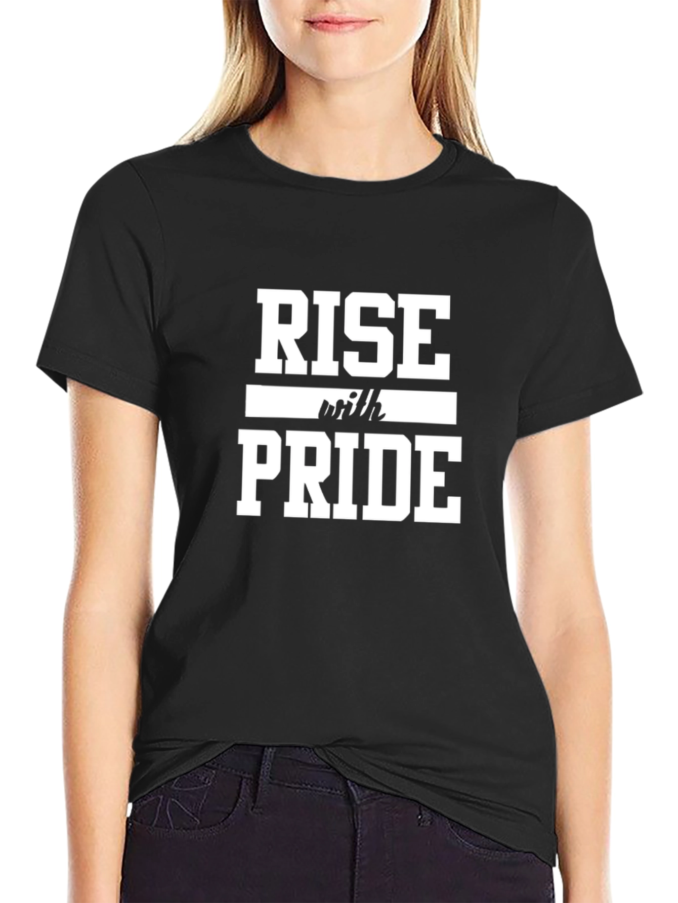 Rise With Pride Graphic Tee - Black Cotton Blend