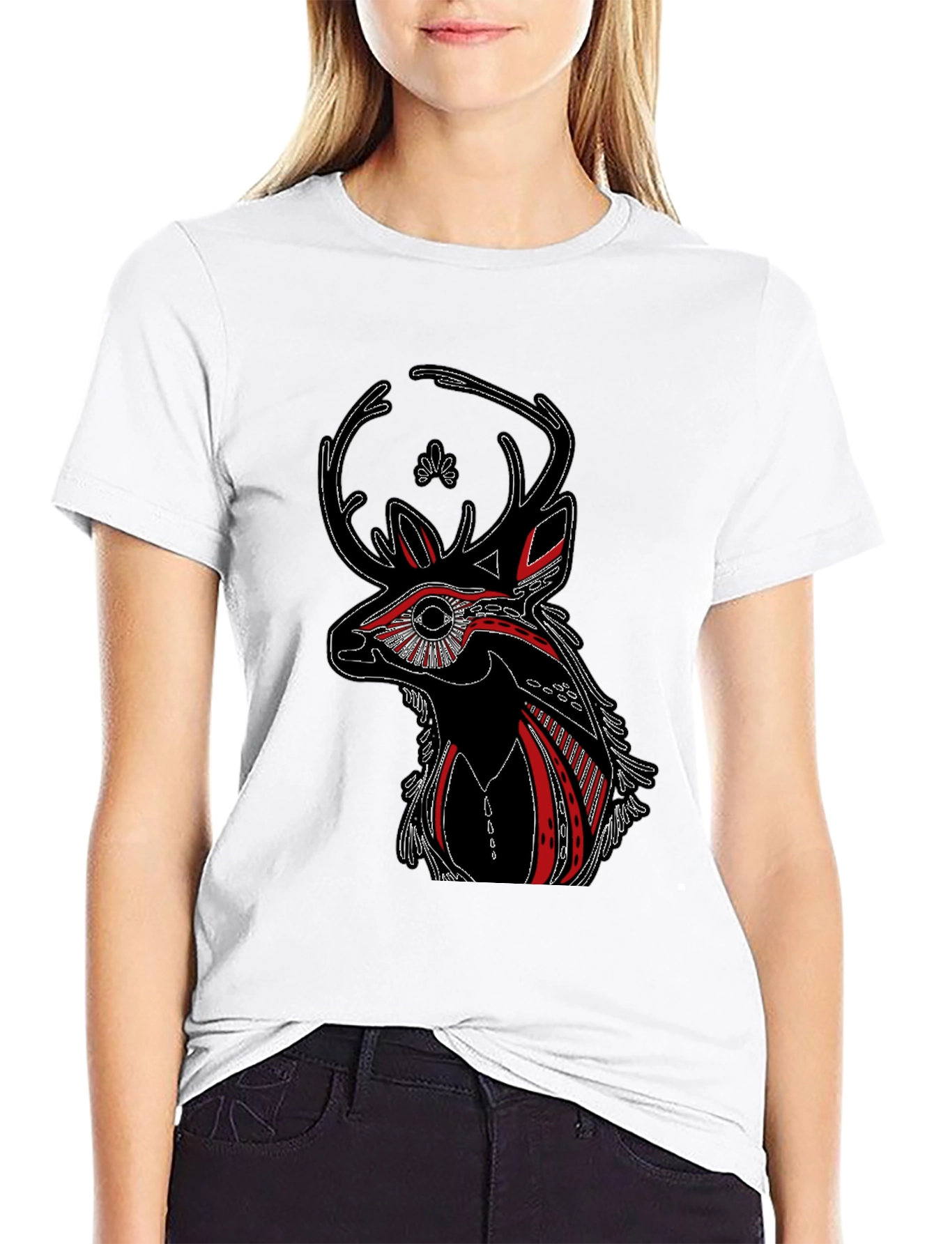 Deer Graphic Print T-Shirt