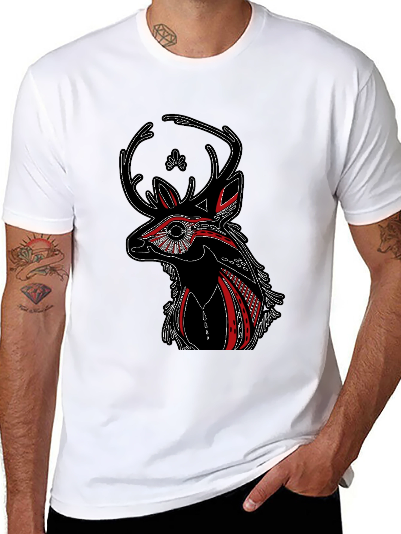 Deer Graphic Print T-Shirt