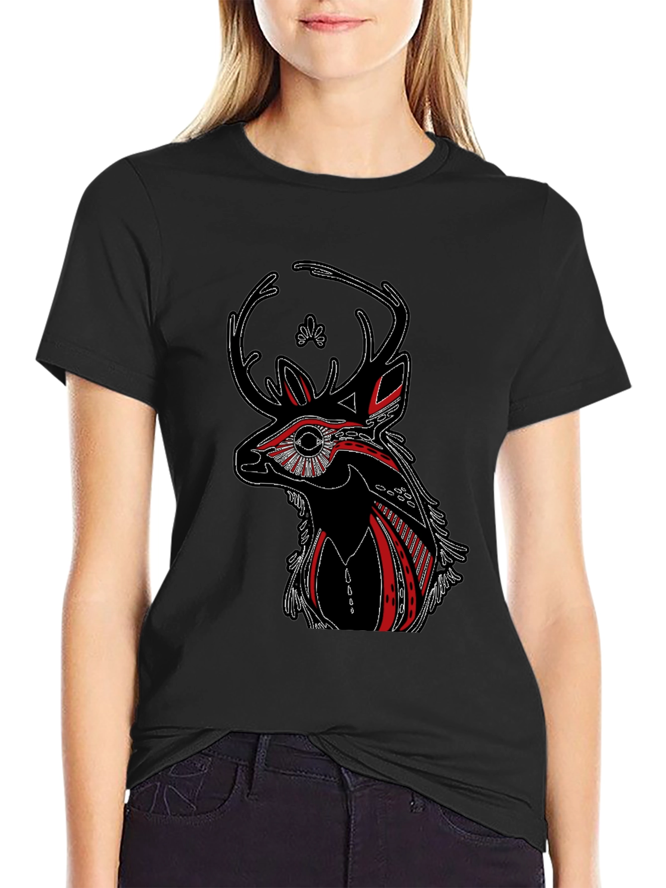 Deer Graphic Print T-Shirt