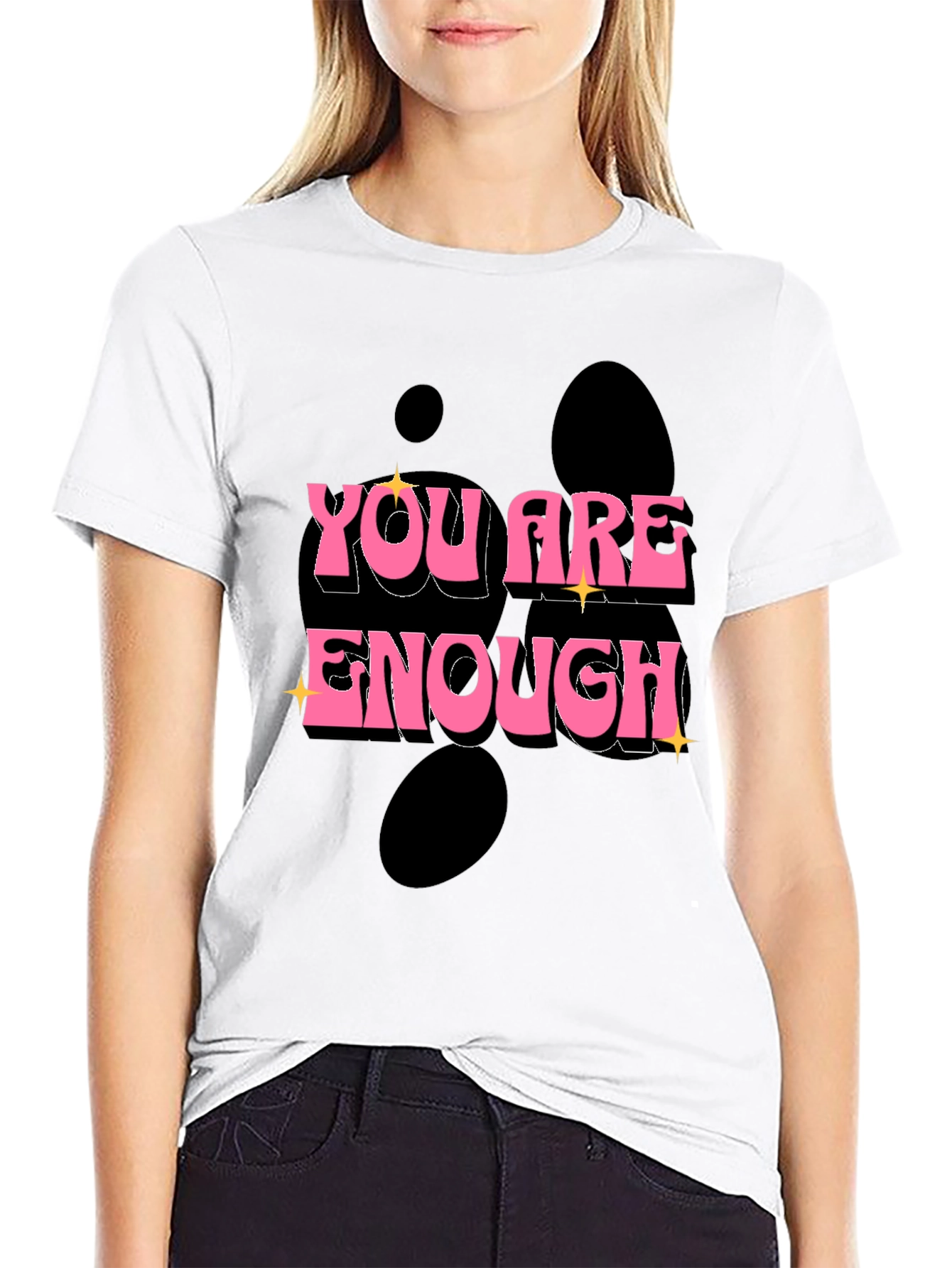 You Are Enough Graphic Tee - Black