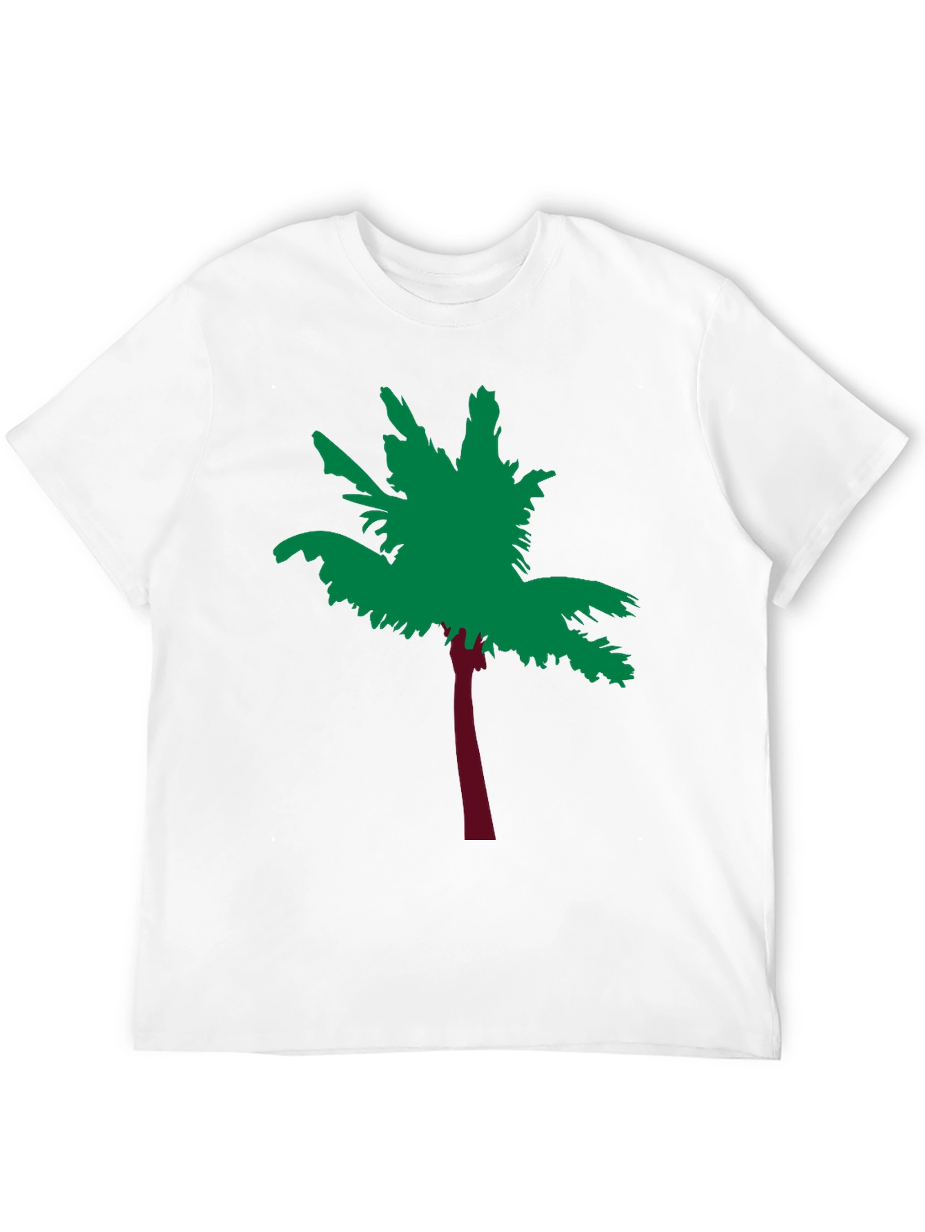 Tropical Palm Tree Graphic Tee - Soft Black Cotton